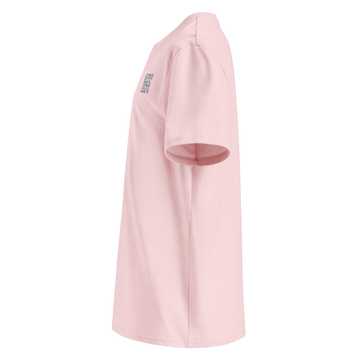 Eco-Friendly Owl Clothing Embroidered Unisex Organic Ribbed Neck T-Shirt "Grow With Care" Dudeily