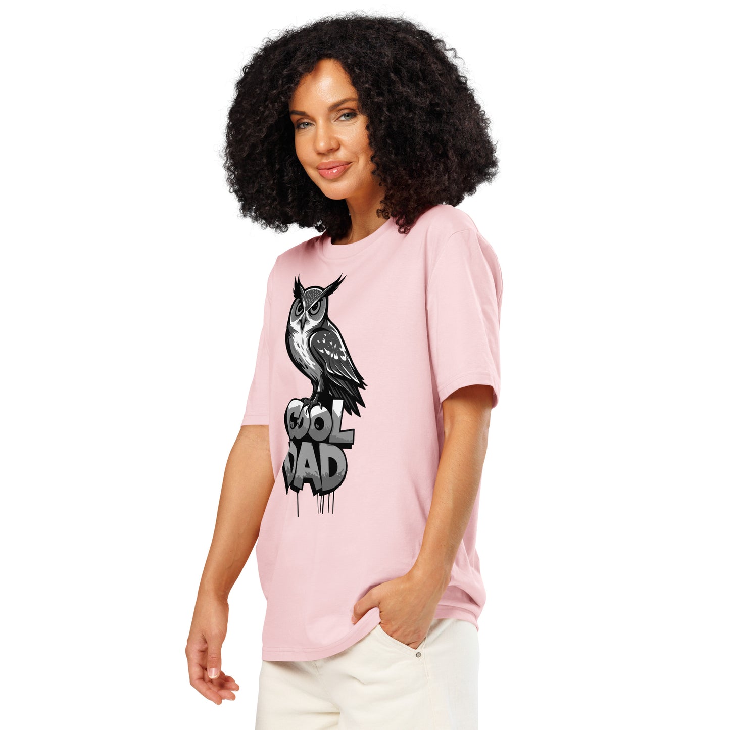 Unisex Organic Ribbed Neck T-Shirt – Owl-Themed Sustainable Fashion for Father’s Day | Dudeily Dudeily