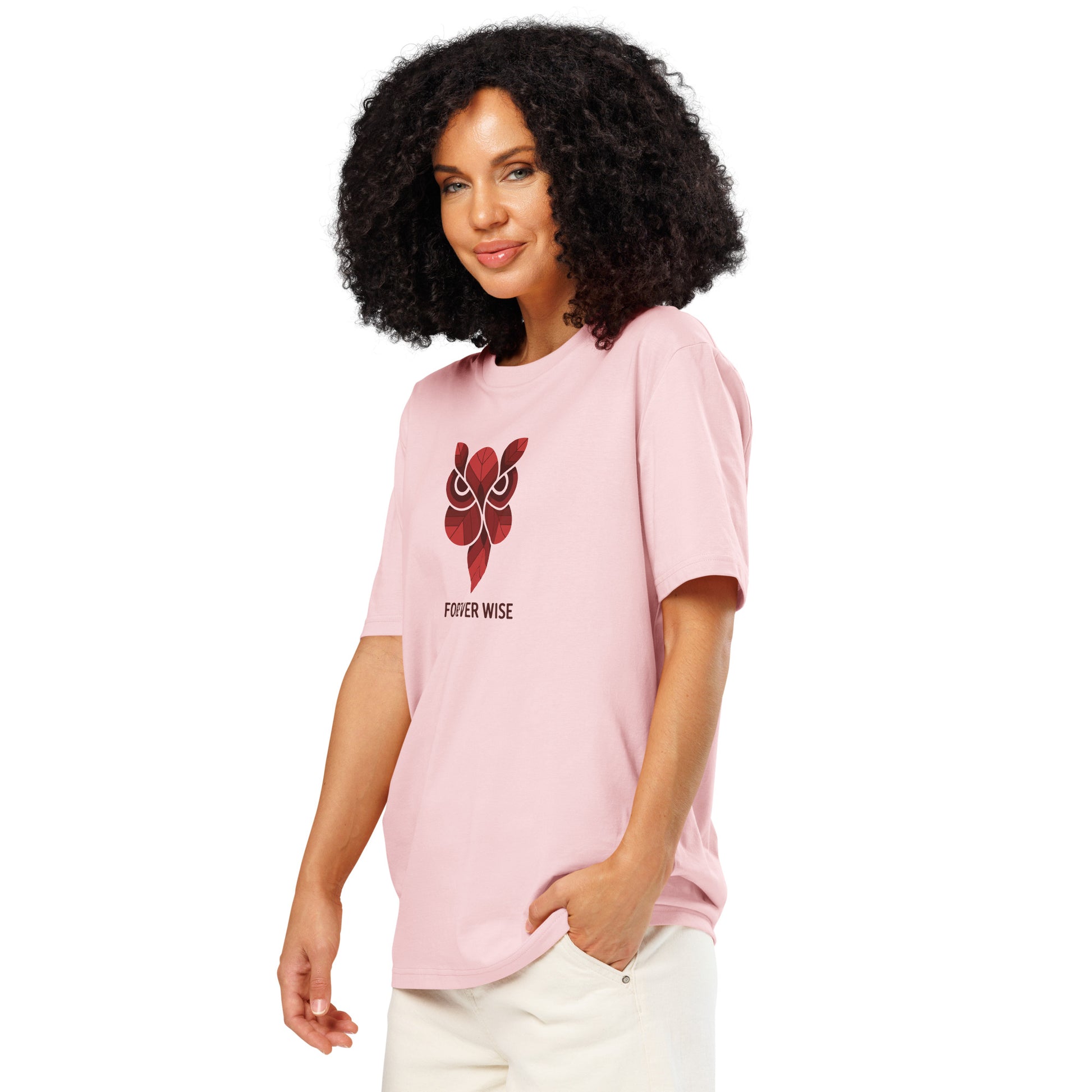 Unisex Organic Ribbed Neck T-Shirt: 'Forever Wise' | Sustainable Owl Fashion USA Dudeily