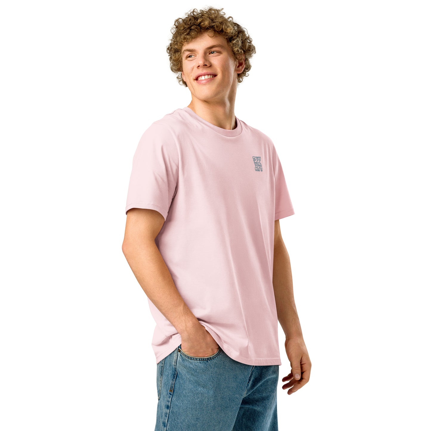 Eco-Friendly Owl Clothing Embroidered Unisex Organic Ribbed Neck T-Shirt "Grow With Care" Dudeily