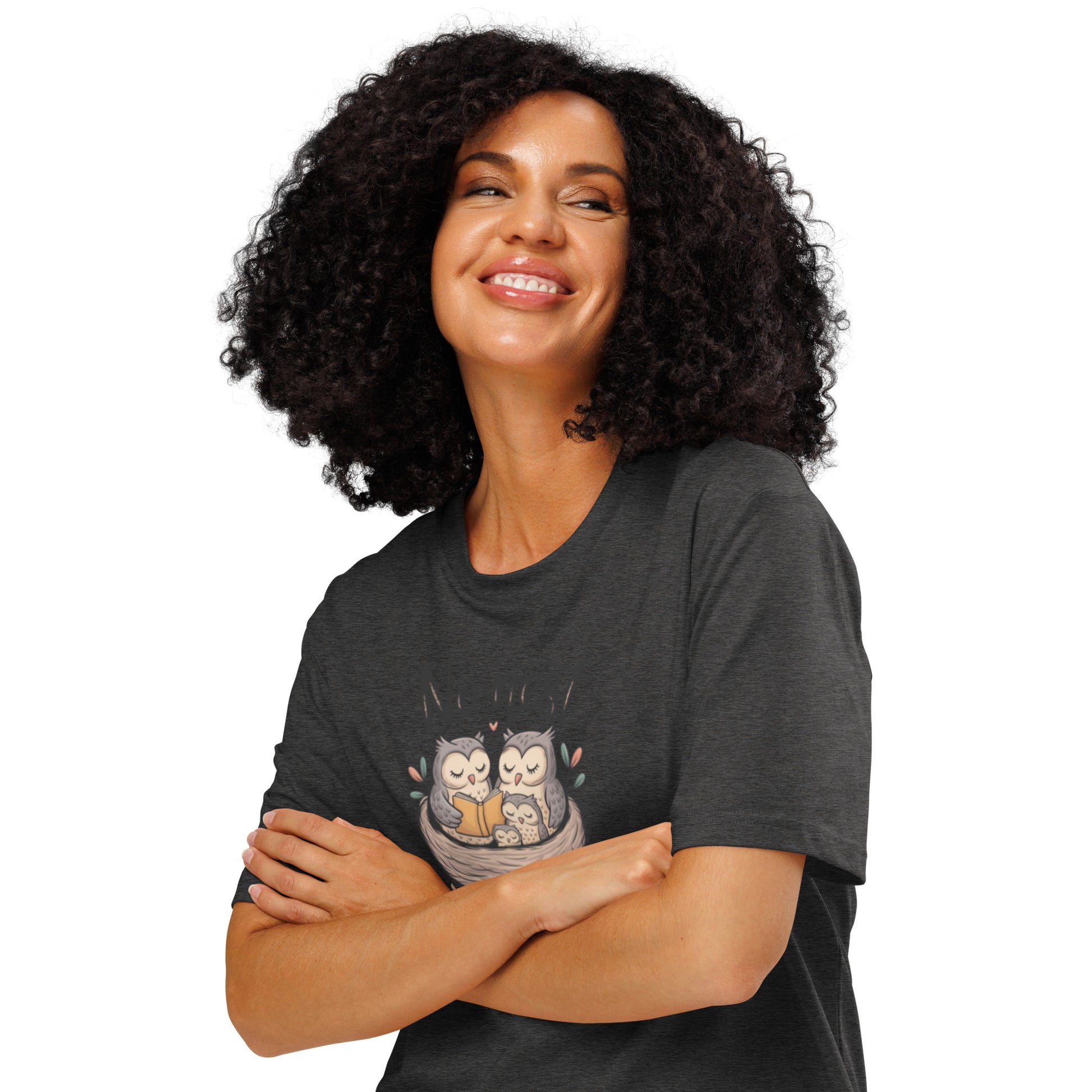 Unisex Organic Ribbed Neck T-Shirt – OwlThread Sustainable Fashion Tee for Family Day Style Dudeily