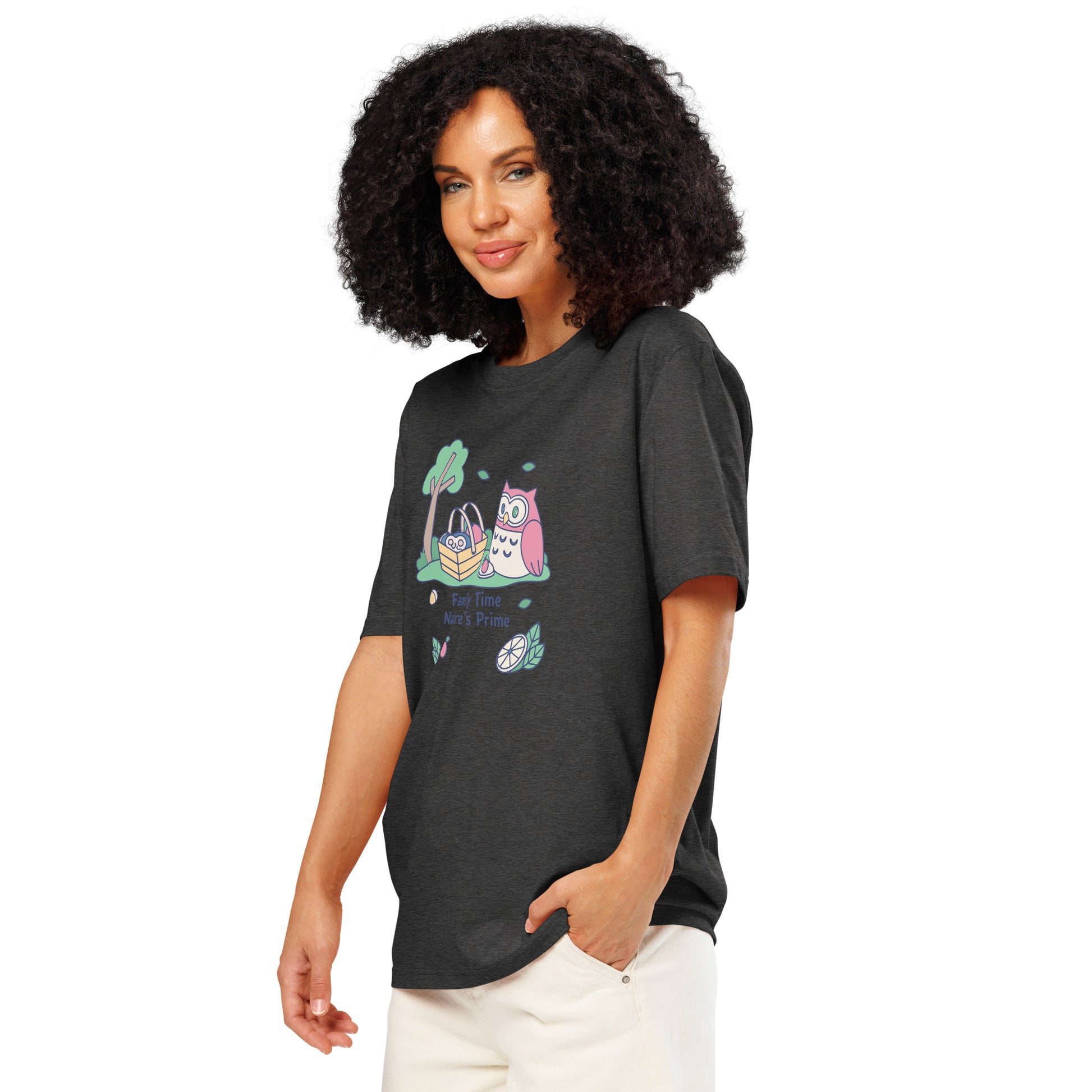 Unisex Organic Ribbed Neck T-Shirt – OwlThread Sustainable Fashion Pick for Family Day Dudeily
