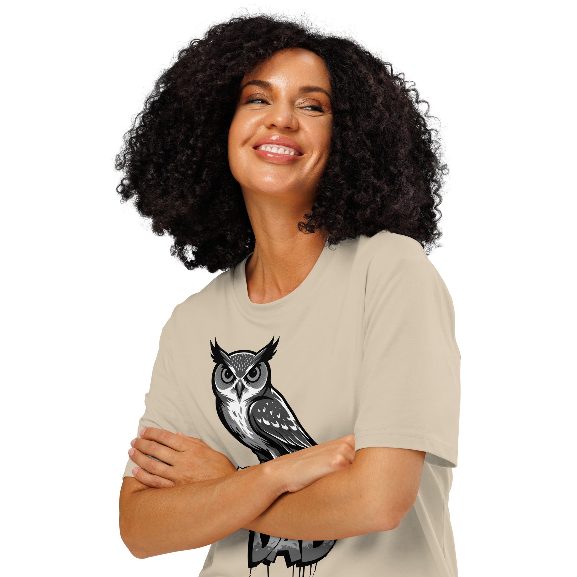 Unisex Organic Ribbed Neck T-Shirt – Owl-Themed Sustainable Fashion for Father’s Day | Dudeily Dudeily