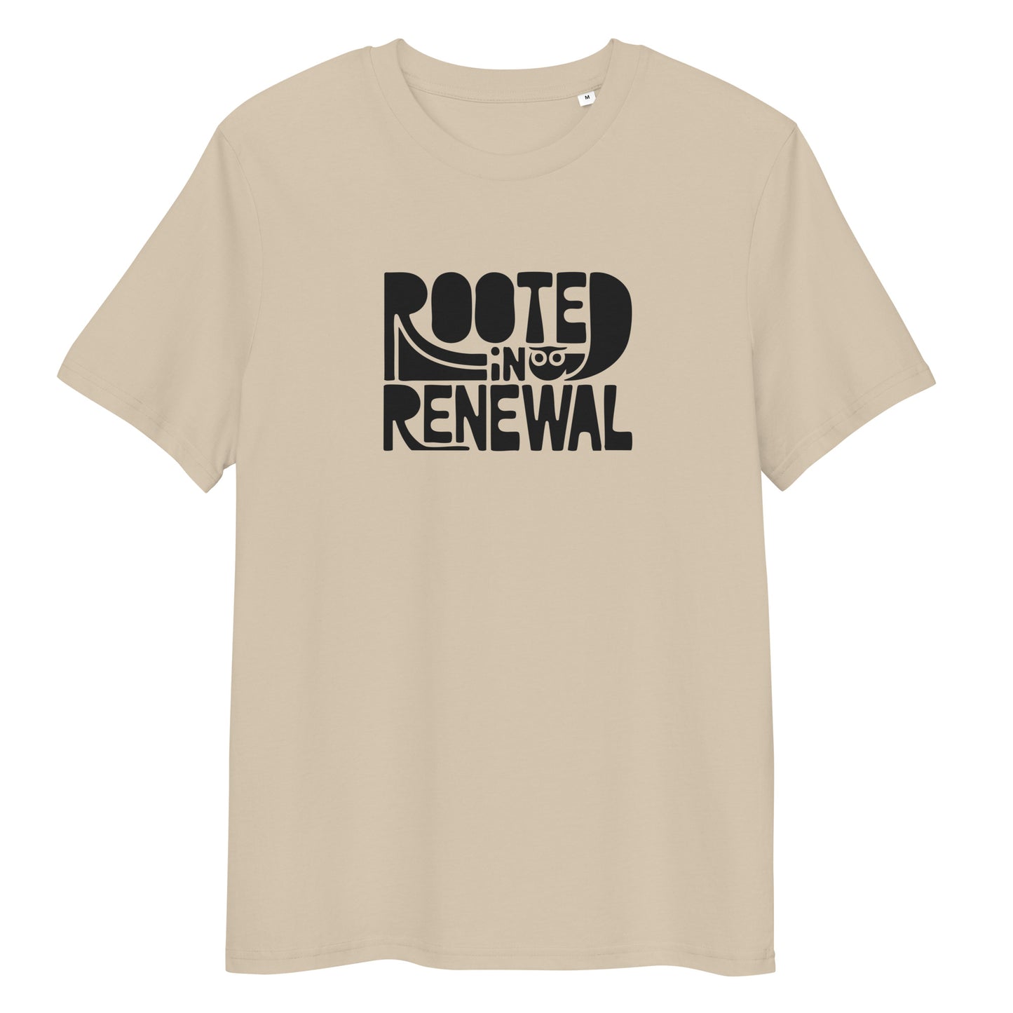 Unisex Essential Organic Hoodie "Rooted In Renewal" – Owl Print Sustainable Fashion Desert Dust Dudeily