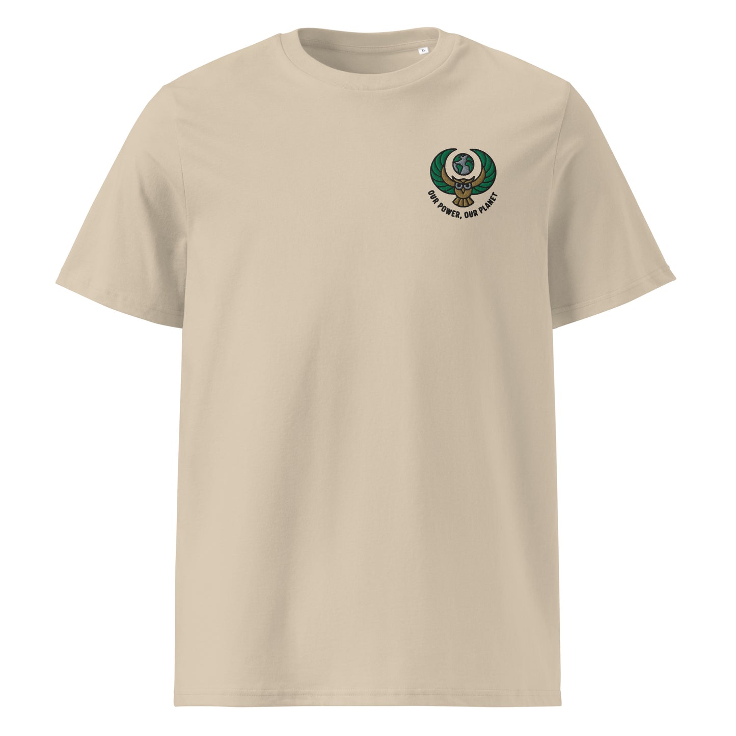 Unisex organic ribbed neck t-shirt Desert Dust Dudeily