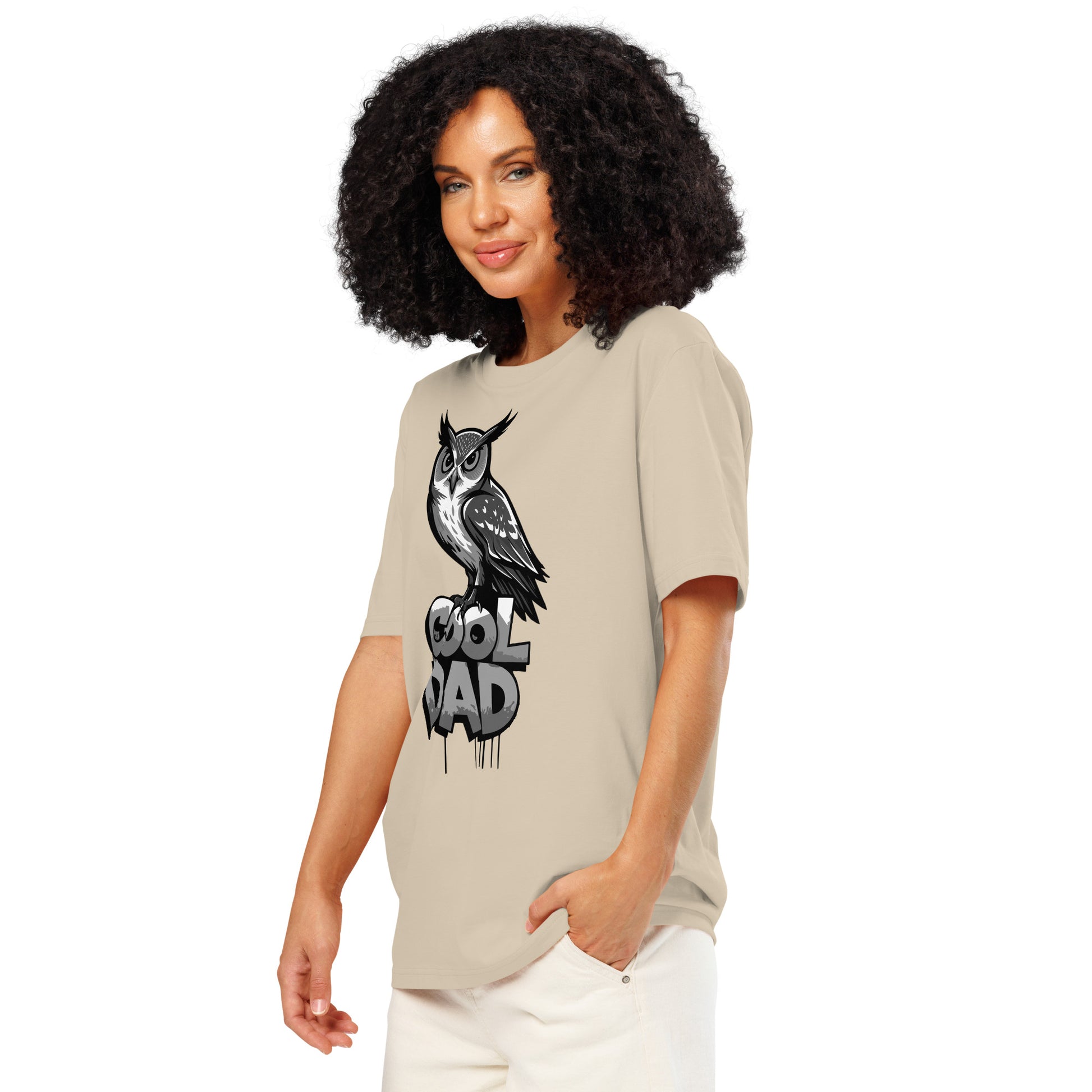 Unisex Organic Ribbed Neck T-Shirt – Owl-Themed Sustainable Fashion for Father’s Day | Dudeily Dudeily