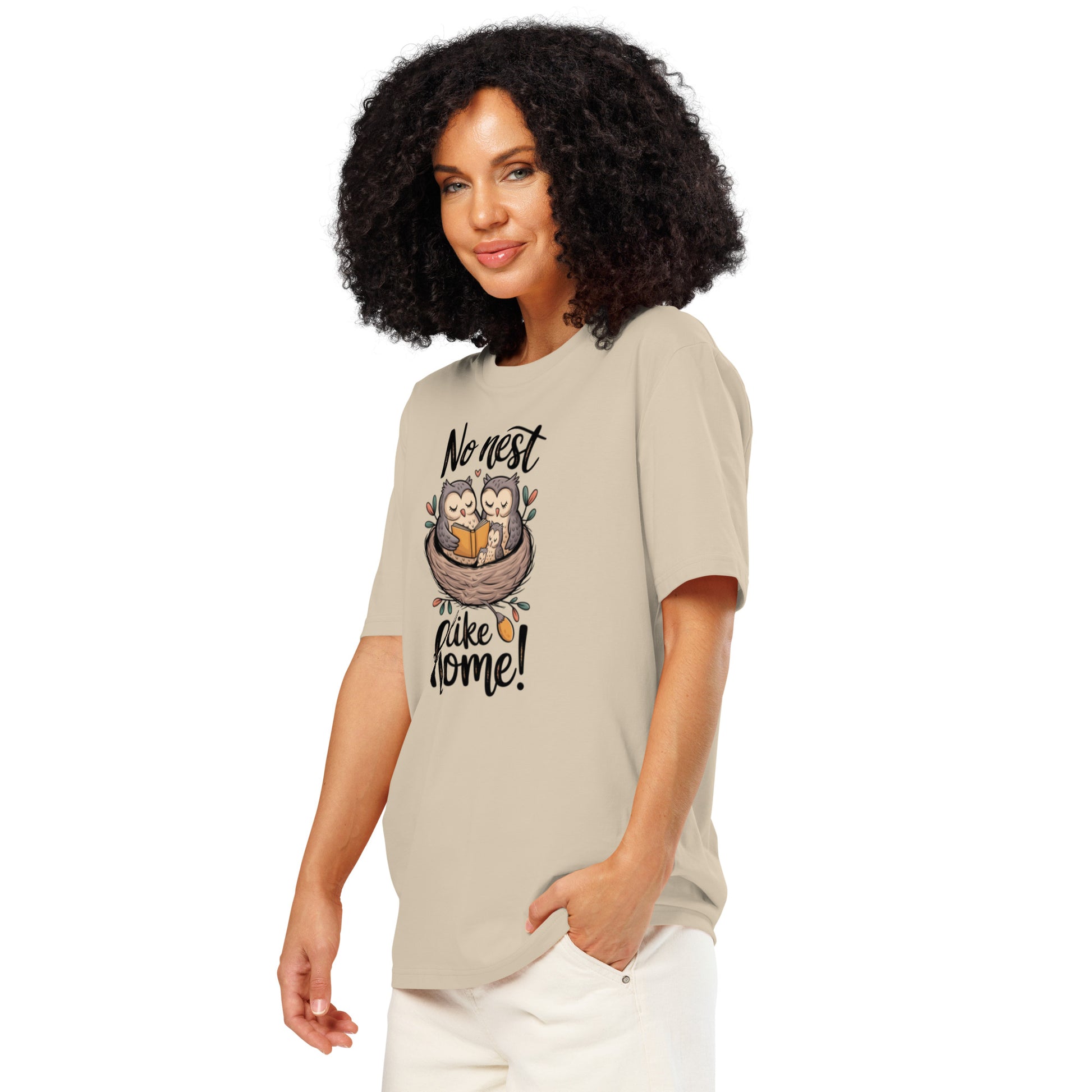 Unisex Organic Ribbed Neck T-Shirt – OwlThread Sustainable Fashion Tee for Family Day Style Dudeily