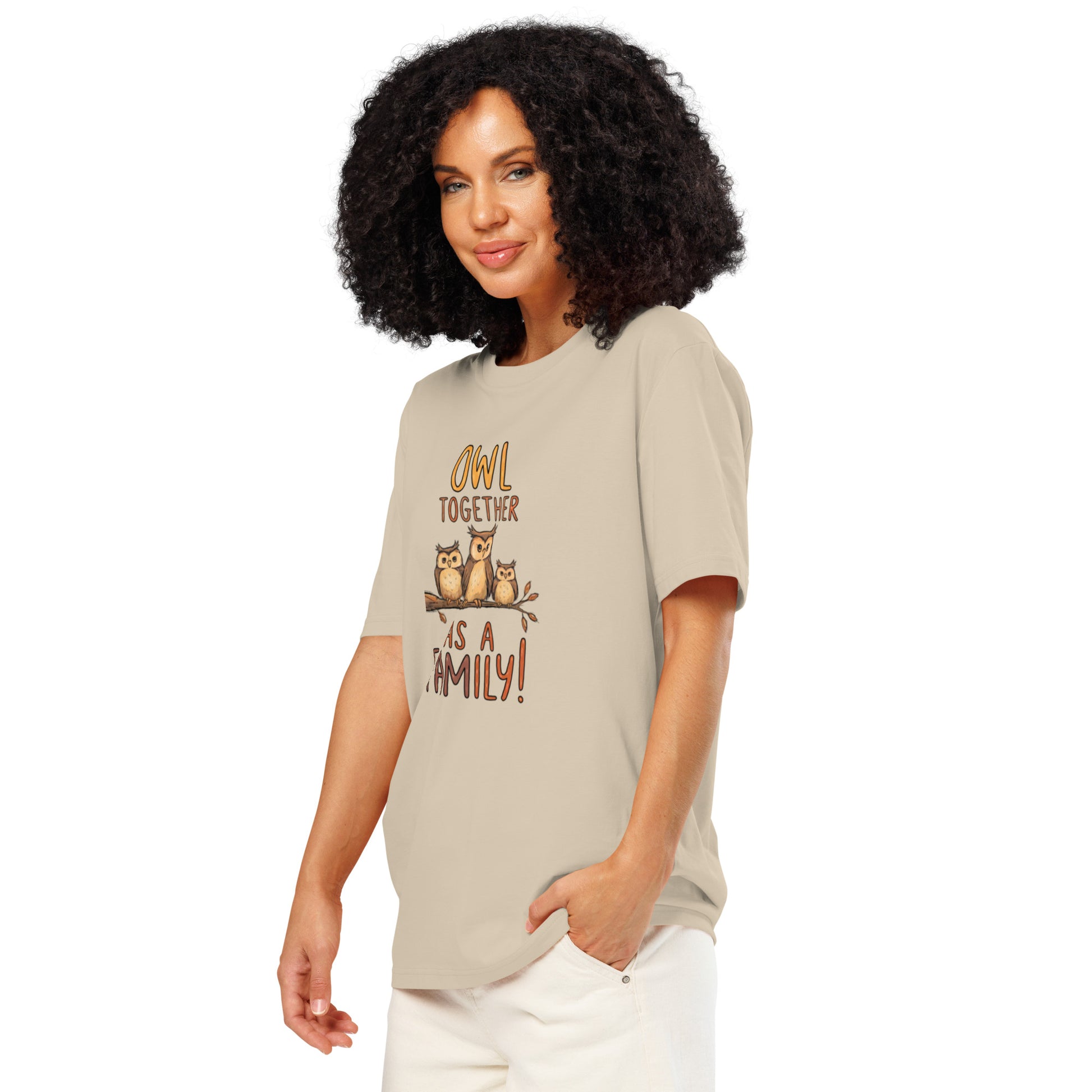 Unisex Organic Ribbed Neck T-Shirt – OwlNest Sustainable Fashion Fit for Family Day Moments Dudeily