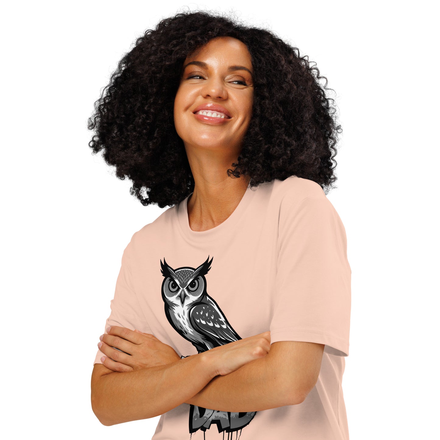 Unisex Organic Ribbed Neck T-Shirt – Owl-Themed Sustainable Fashion for Father’s Day | Dudeily Dudeily
