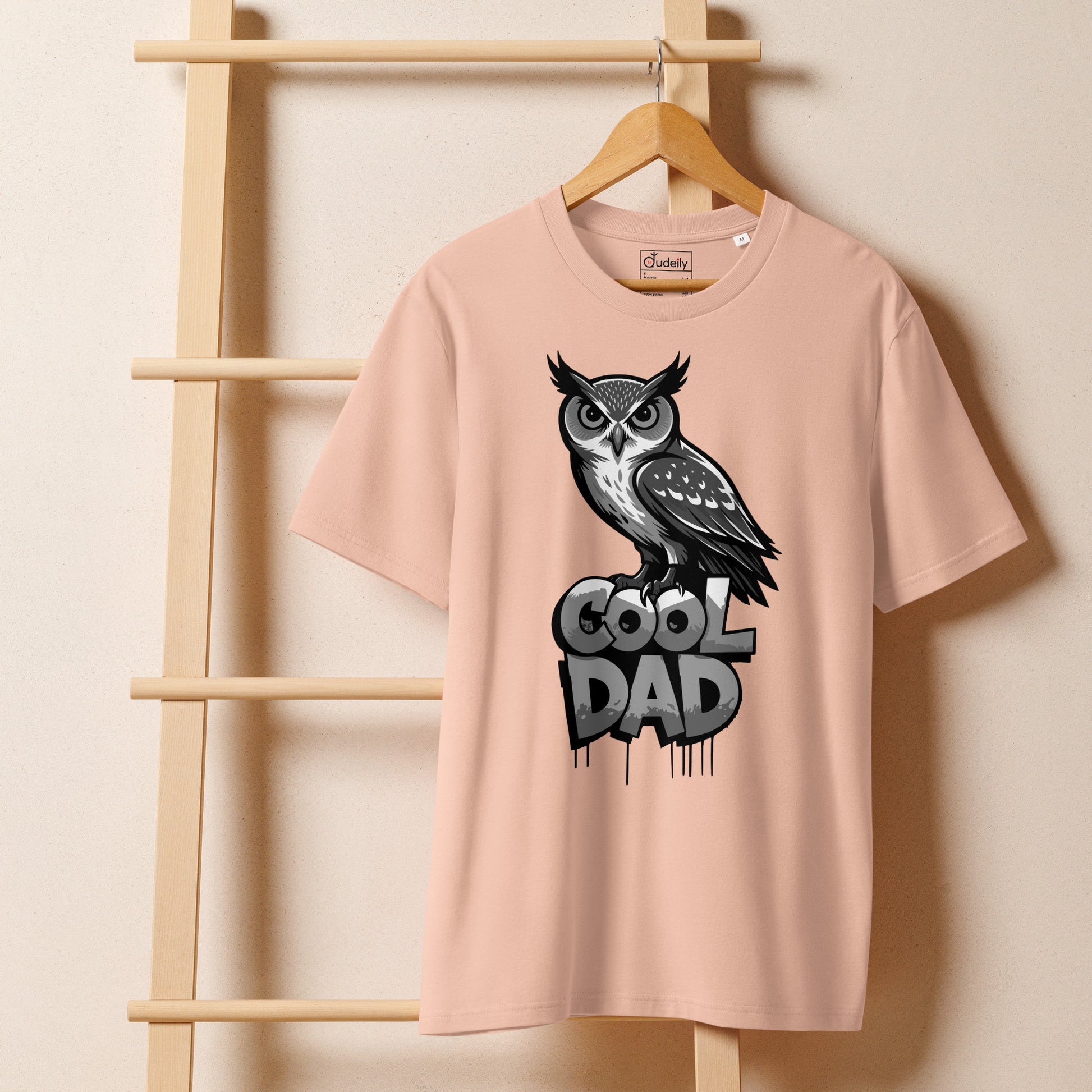 Unisex Organic Ribbed Neck T-Shirt – Owl-Themed Sustainable Fashion for Father’s Day | Dudeily Dudeily