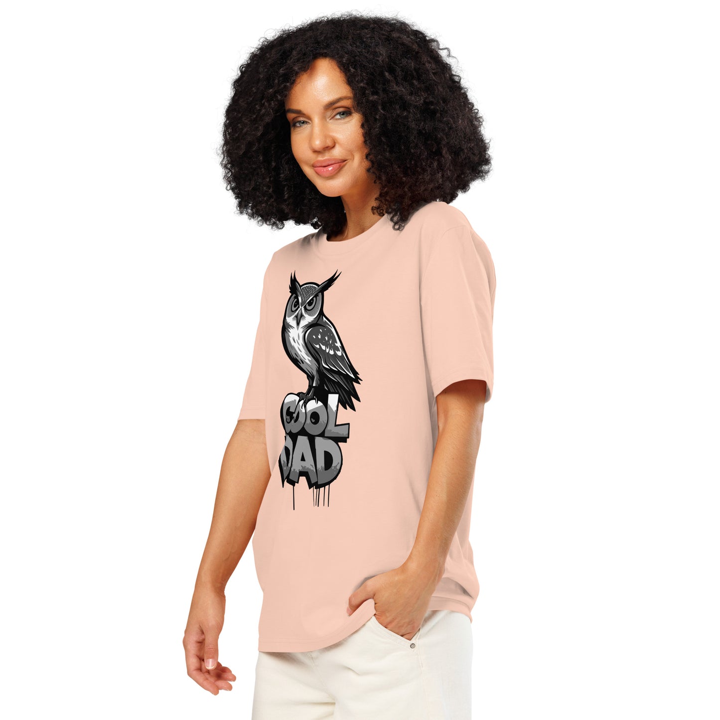 Unisex Organic Ribbed Neck T-Shirt – Owl-Themed Sustainable Fashion for Father’s Day | Dudeily Dudeily