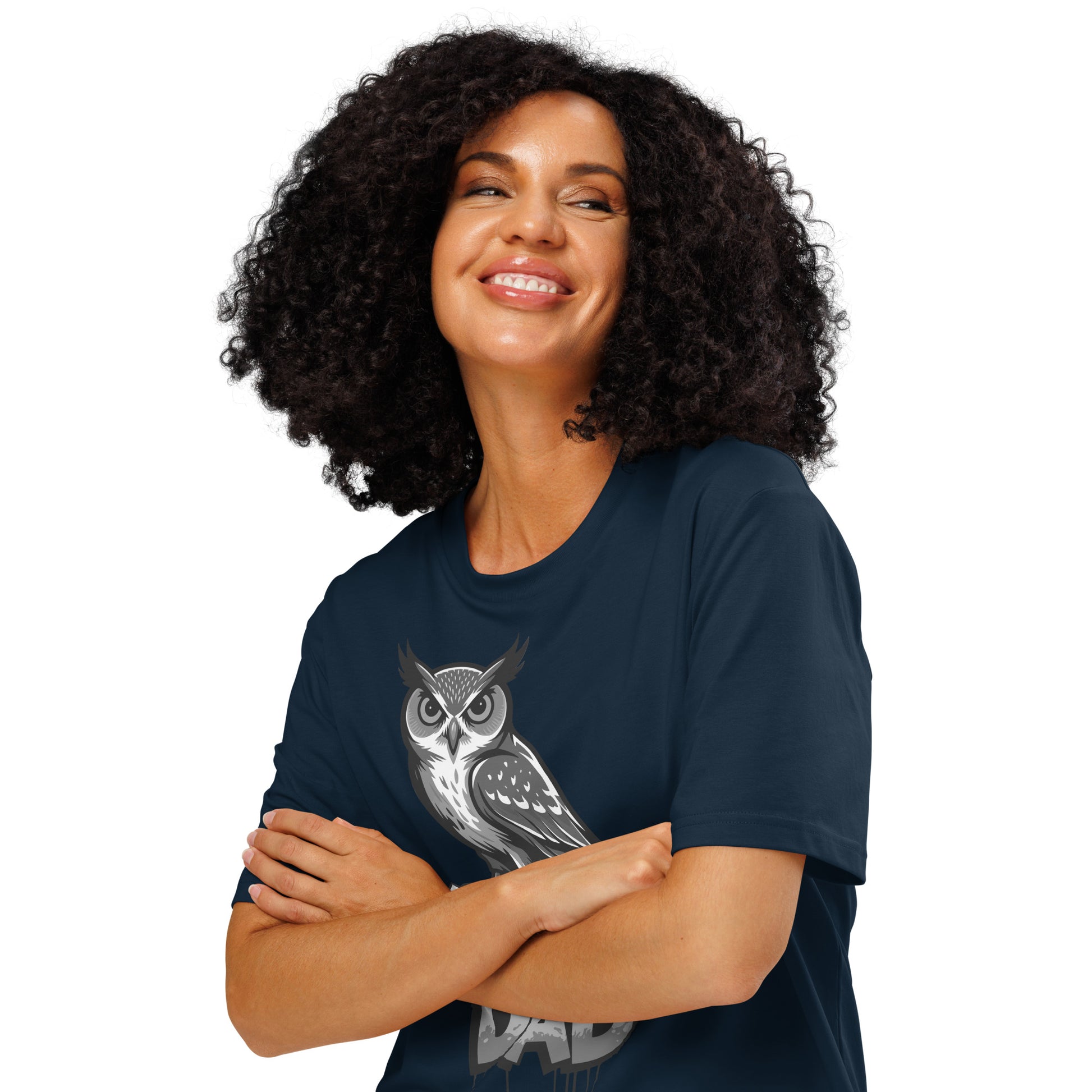 Unisex Organic Ribbed Neck T-Shirt – Owl-Themed Sustainable Fashion for Father’s Day | Dudeily Dudeily