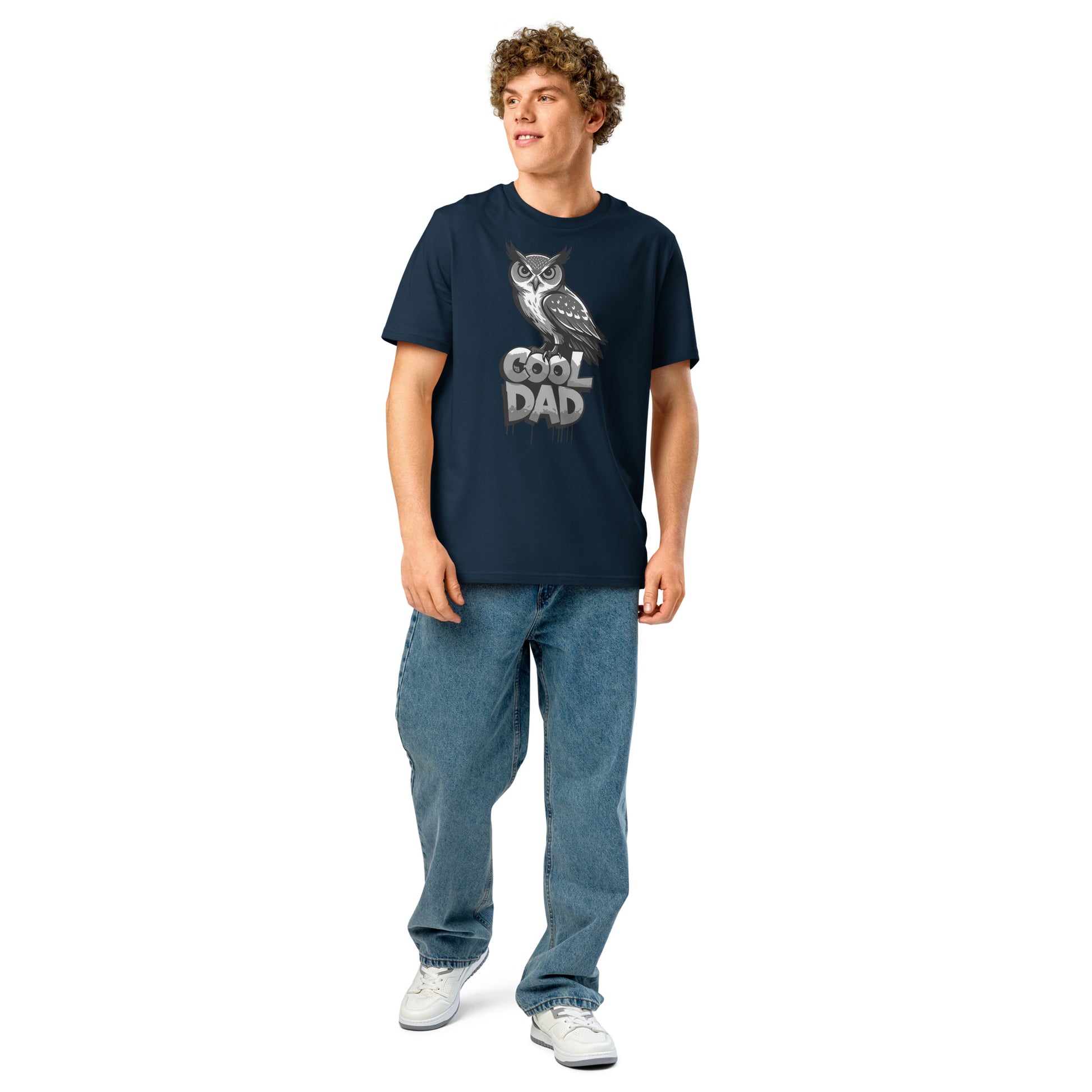 Unisex Organic Ribbed Neck T-Shirt – Owl-Themed Sustainable Fashion for Father’s Day | Dudeily Dudeily
