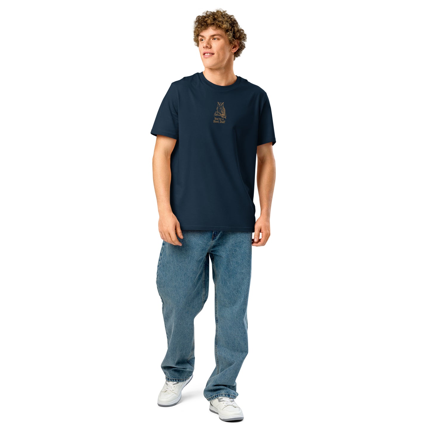 Unisex Organic Ribbed Neck T-Shirt | Owl-Themed Sustainable Eco Fashion for Ethical Nature Lovers USA Dudeily