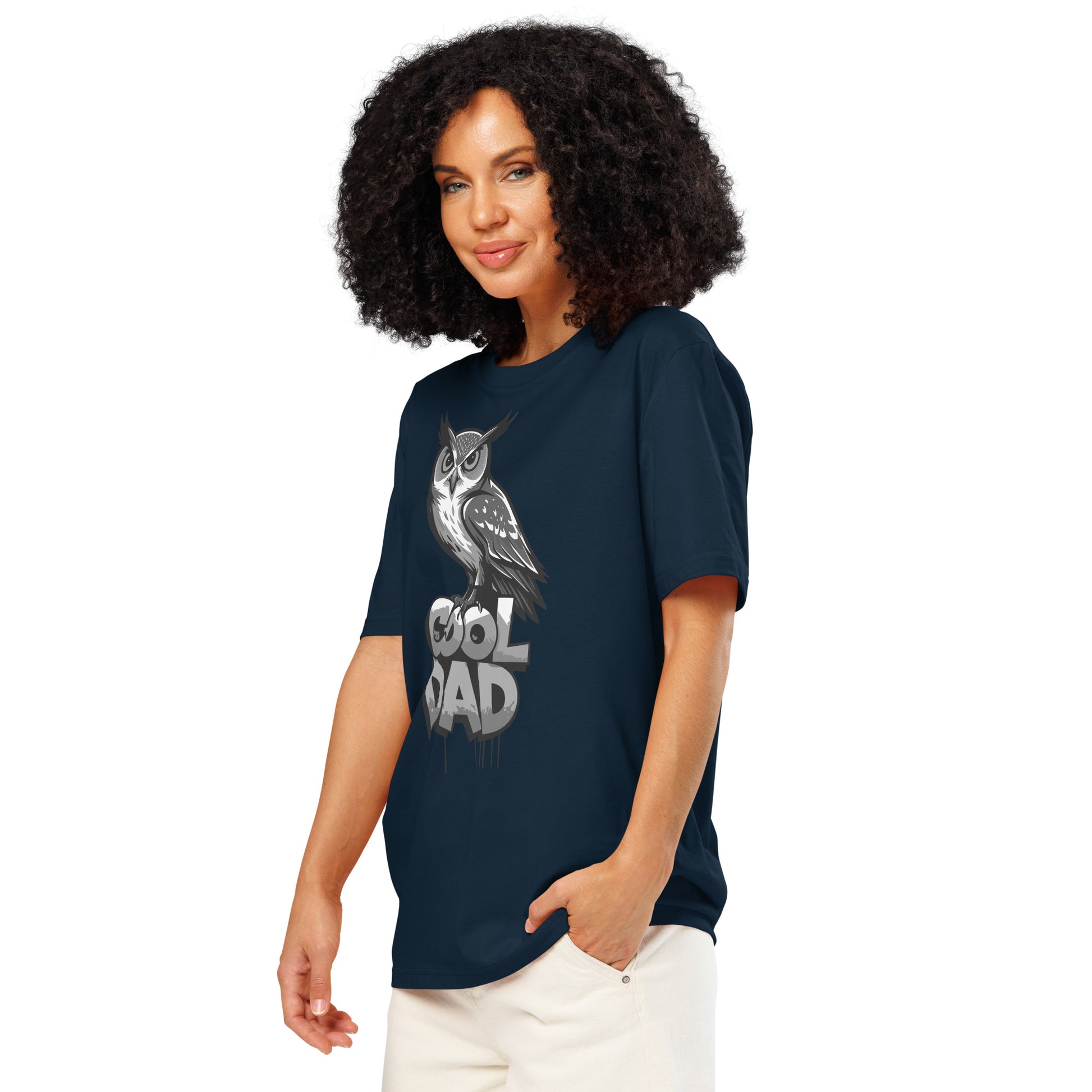 Unisex Organic Ribbed Neck T-Shirt – Owl-Themed Sustainable Fashion for Father’s Day | Dudeily Dudeily