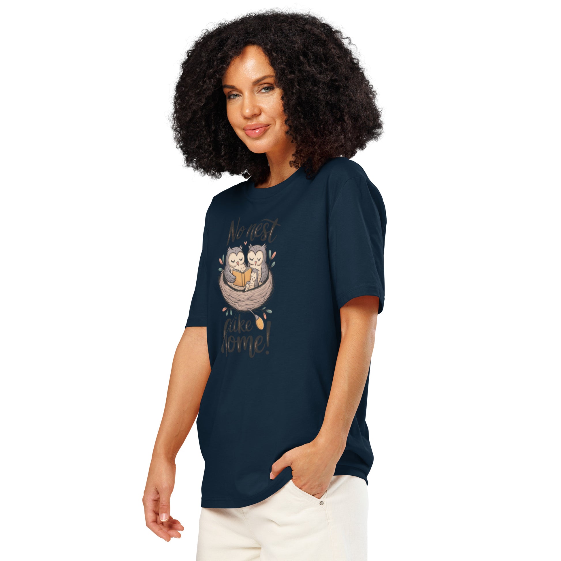 Unisex Organic Ribbed Neck T-Shirt – OwlThread Sustainable Fashion Tee for Family Day Style Dudeily
