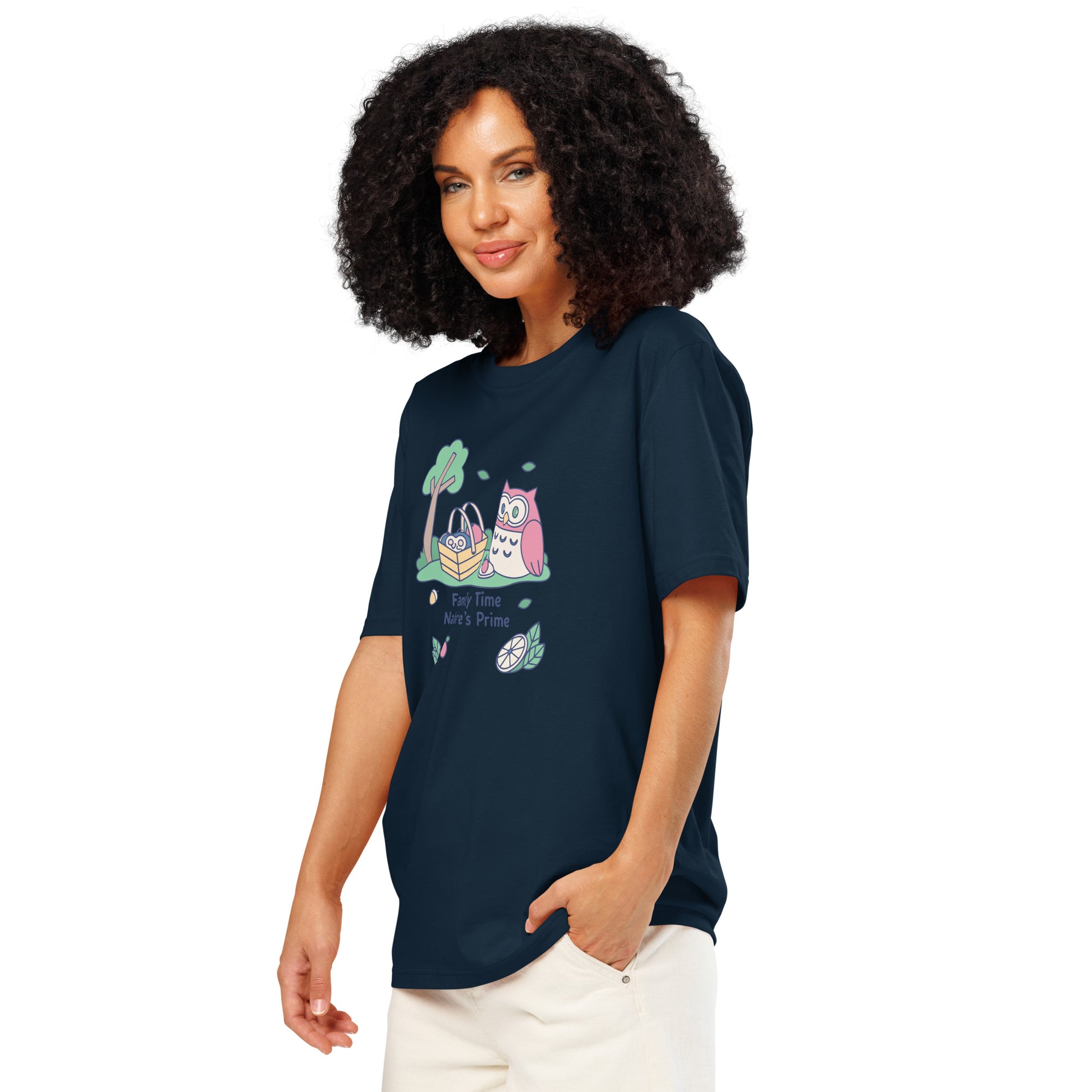 Unisex Organic Ribbed Neck T-Shirt – OwlThread Sustainable Fashion Pick for Family Day Dudeily