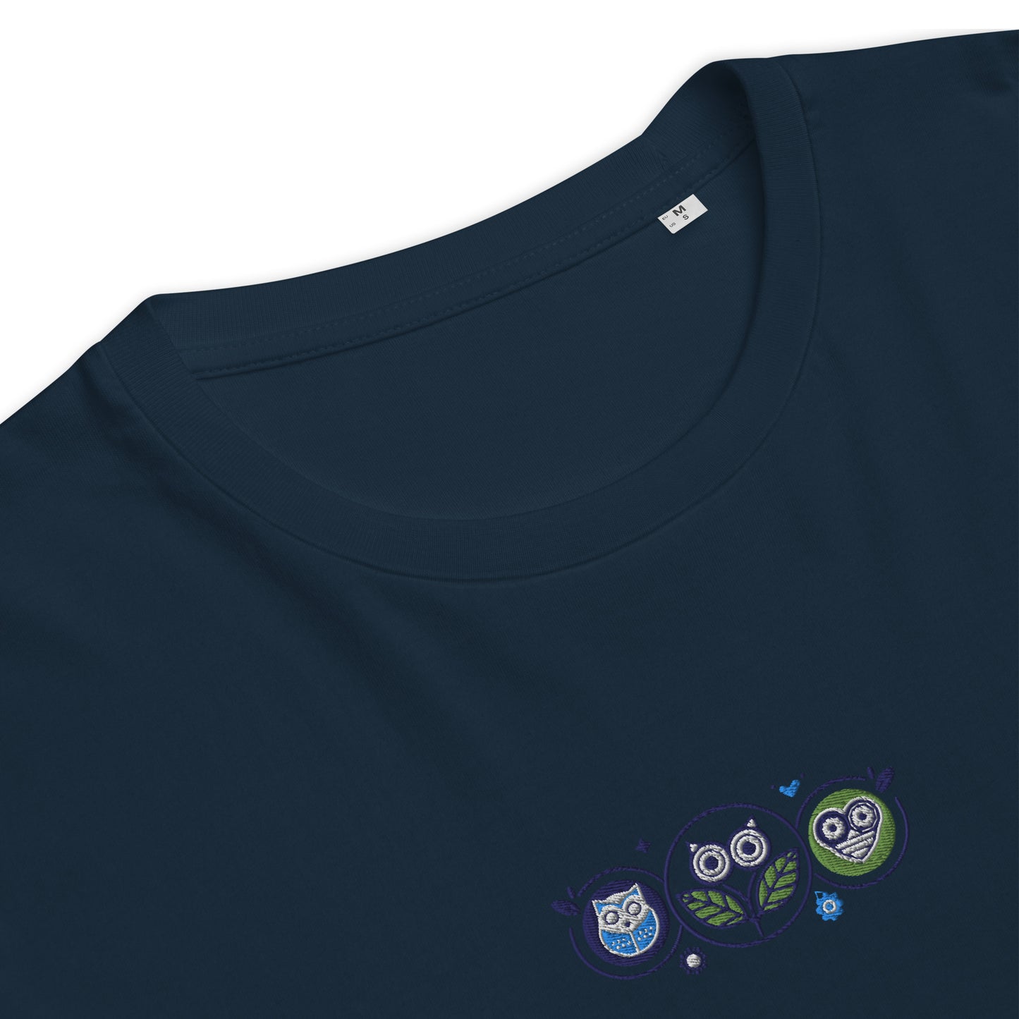 Unisex Organic Ribbed Neck T-Shirt: Nature’s Union | Owl Embroidered Sustainable Fashion USA Dudeily
