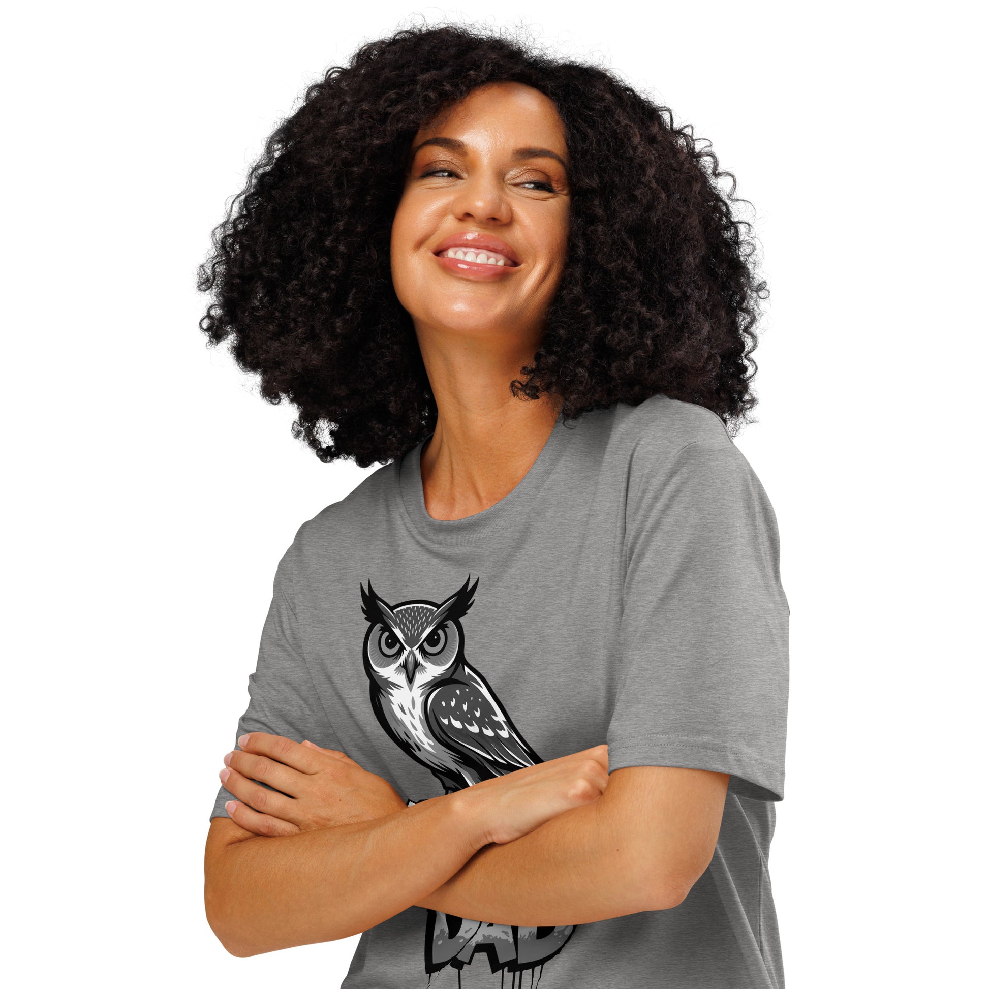 Unisex Organic Ribbed Neck T-Shirt – Owl-Themed Sustainable Fashion for Father’s Day | Dudeily Dudeily