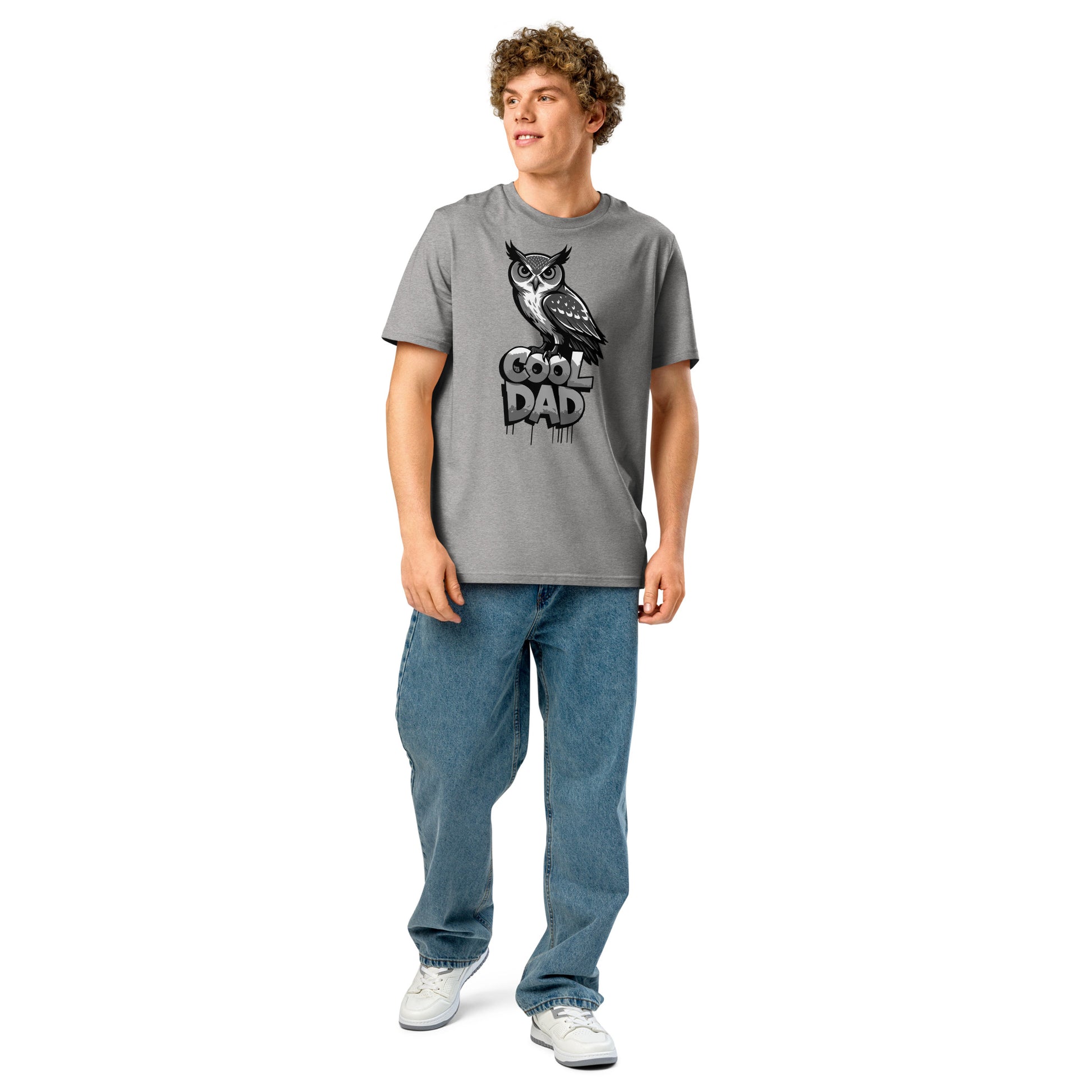 Unisex Organic Ribbed Neck T-Shirt – Owl-Themed Sustainable Fashion for Father’s Day | Dudeily Dudeily