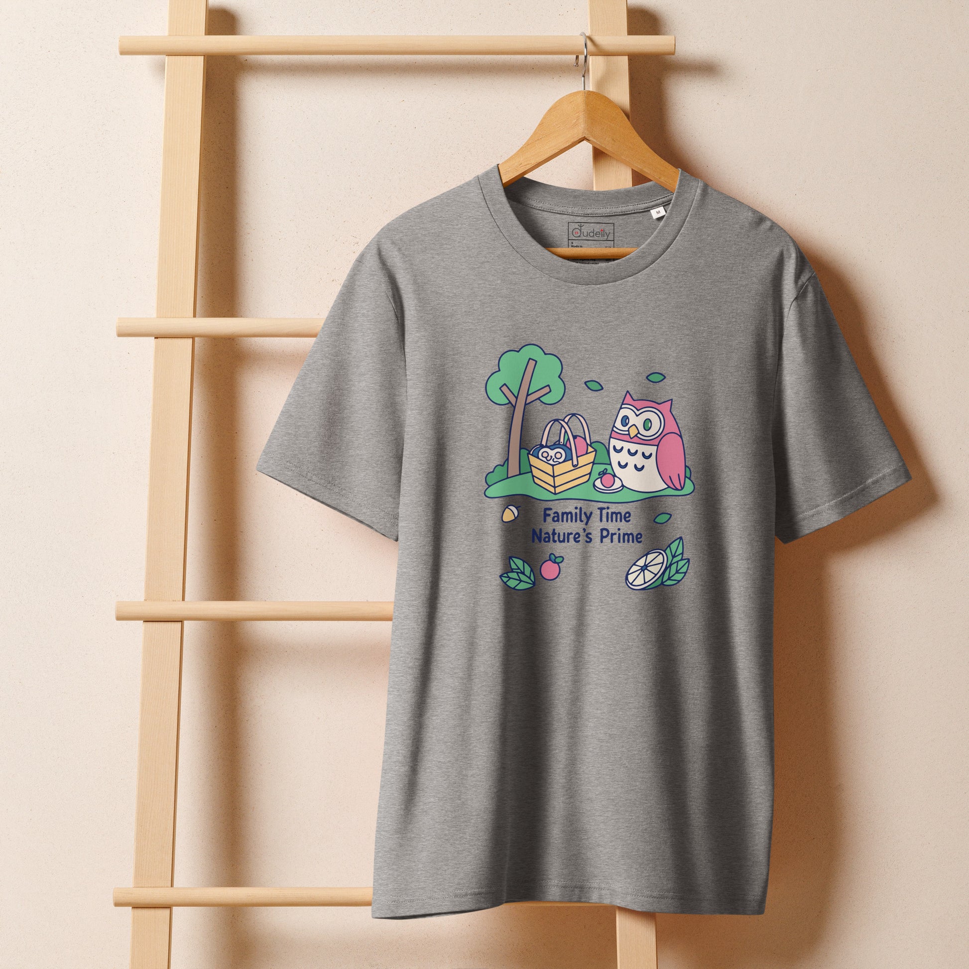 Unisex Organic Ribbed Neck T-Shirt – OwlThread Sustainable Fashion Pick for Family Day Dudeily