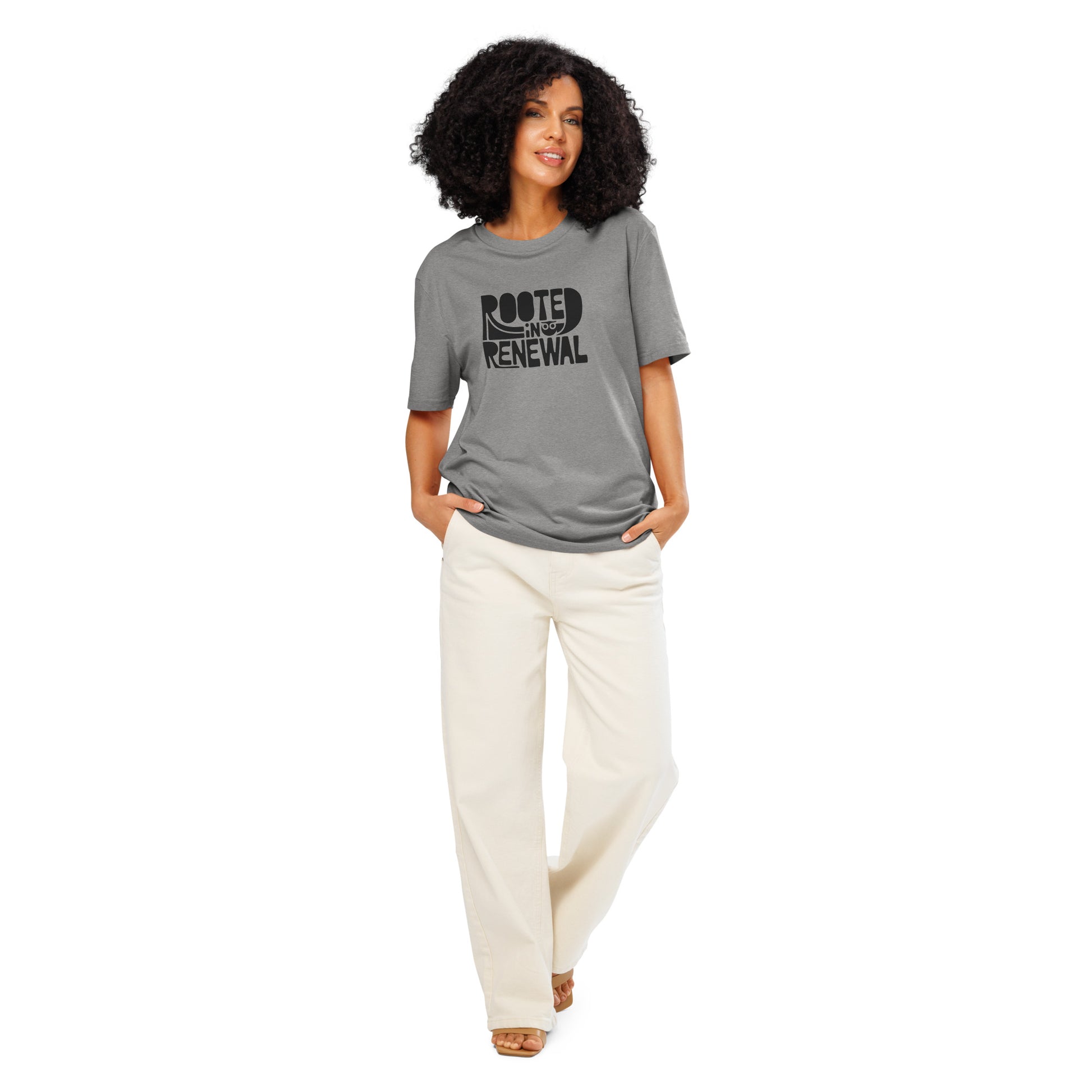 Unisex Essential Organic Hoodie "Rooted In Renewal" – Owl Print Sustainable Fashion Dudeily