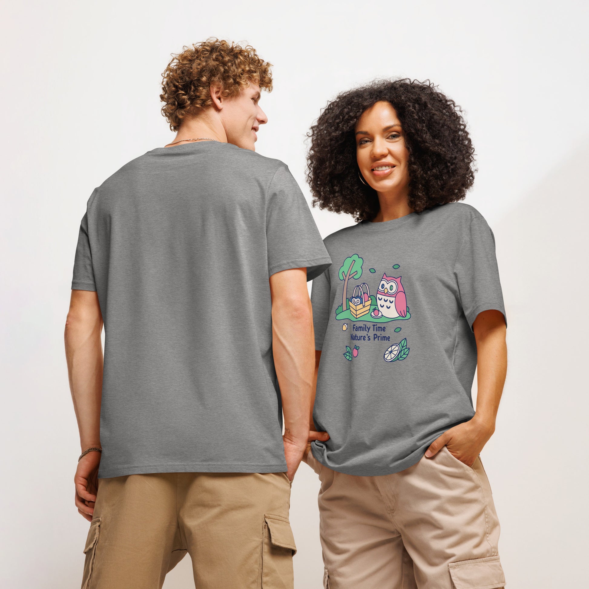 Unisex Organic Ribbed Neck T-Shirt – OwlThread Sustainable Fashion Pick for Family Day Dudeily