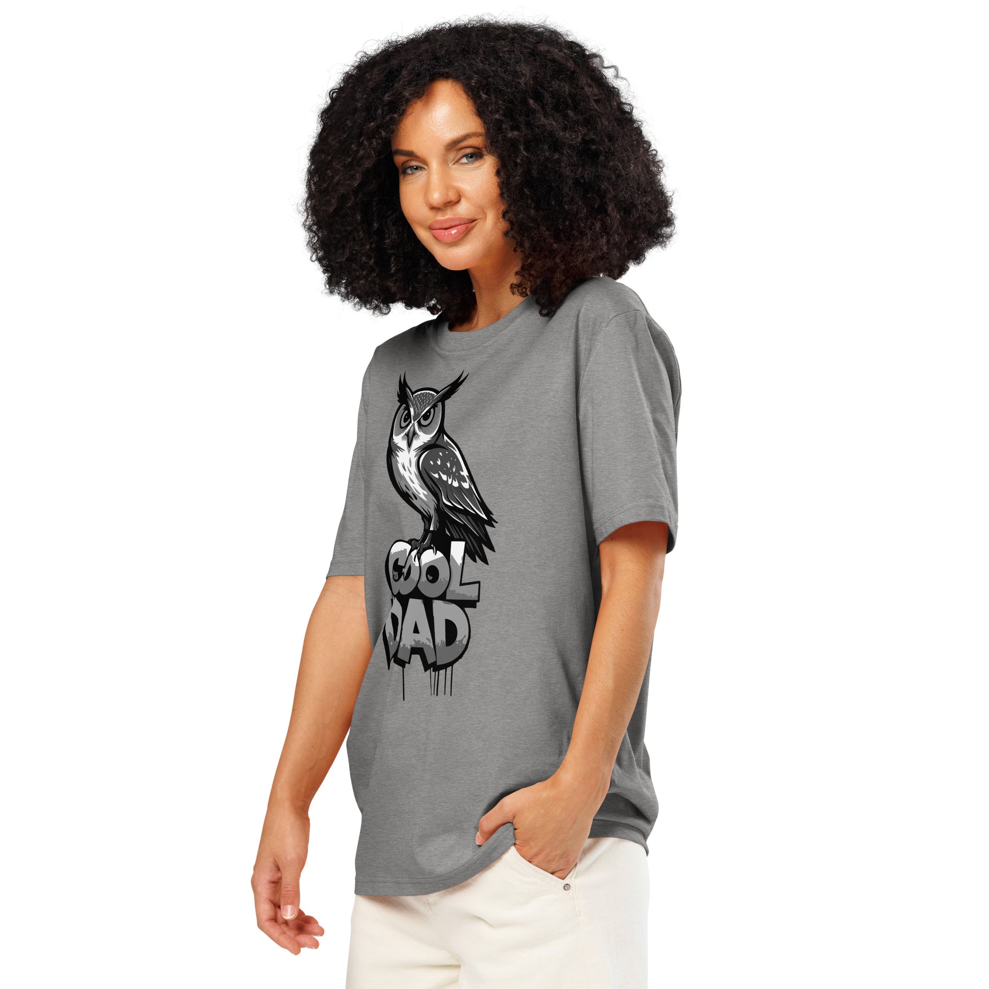 Unisex Organic Ribbed Neck T-Shirt – Owl-Themed Sustainable Fashion for Father’s Day | Dudeily Dudeily