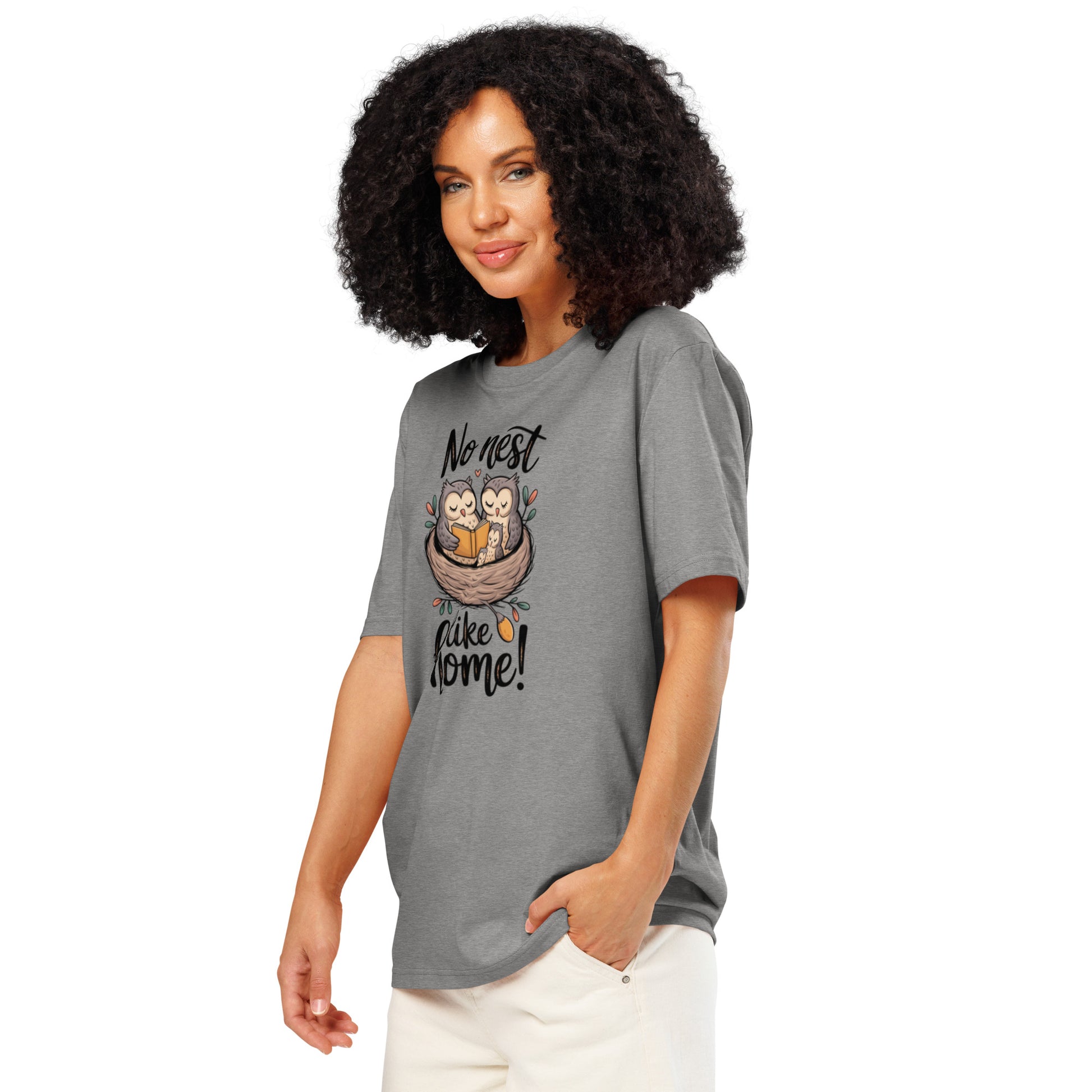 Unisex Organic Ribbed Neck T-Shirt – OwlThread Sustainable Fashion Tee for Family Day Style Dudeily