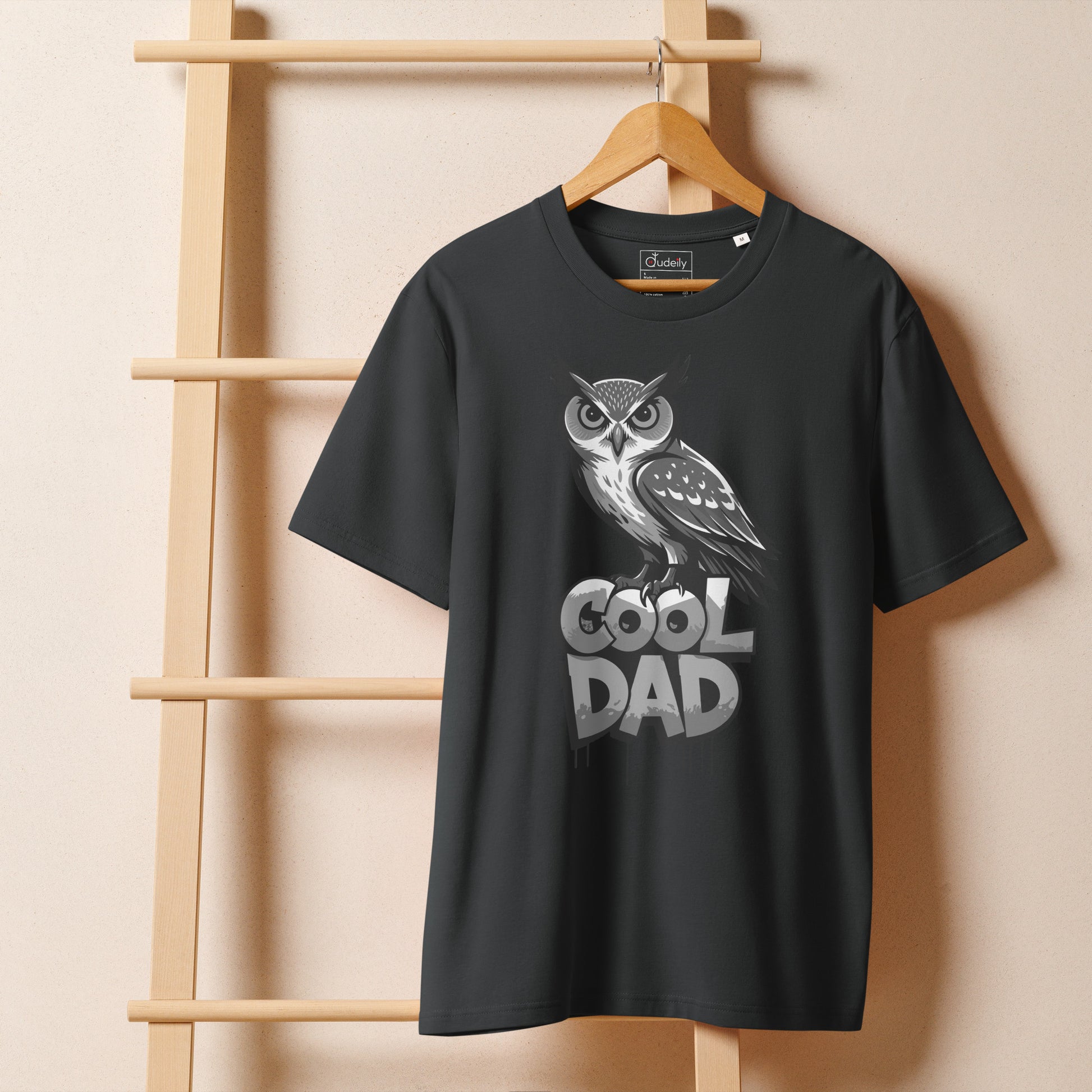 Unisex Organic Ribbed Neck T-Shirt – Owl-Themed Sustainable Fashion for Father’s Day | Dudeily Dudeily