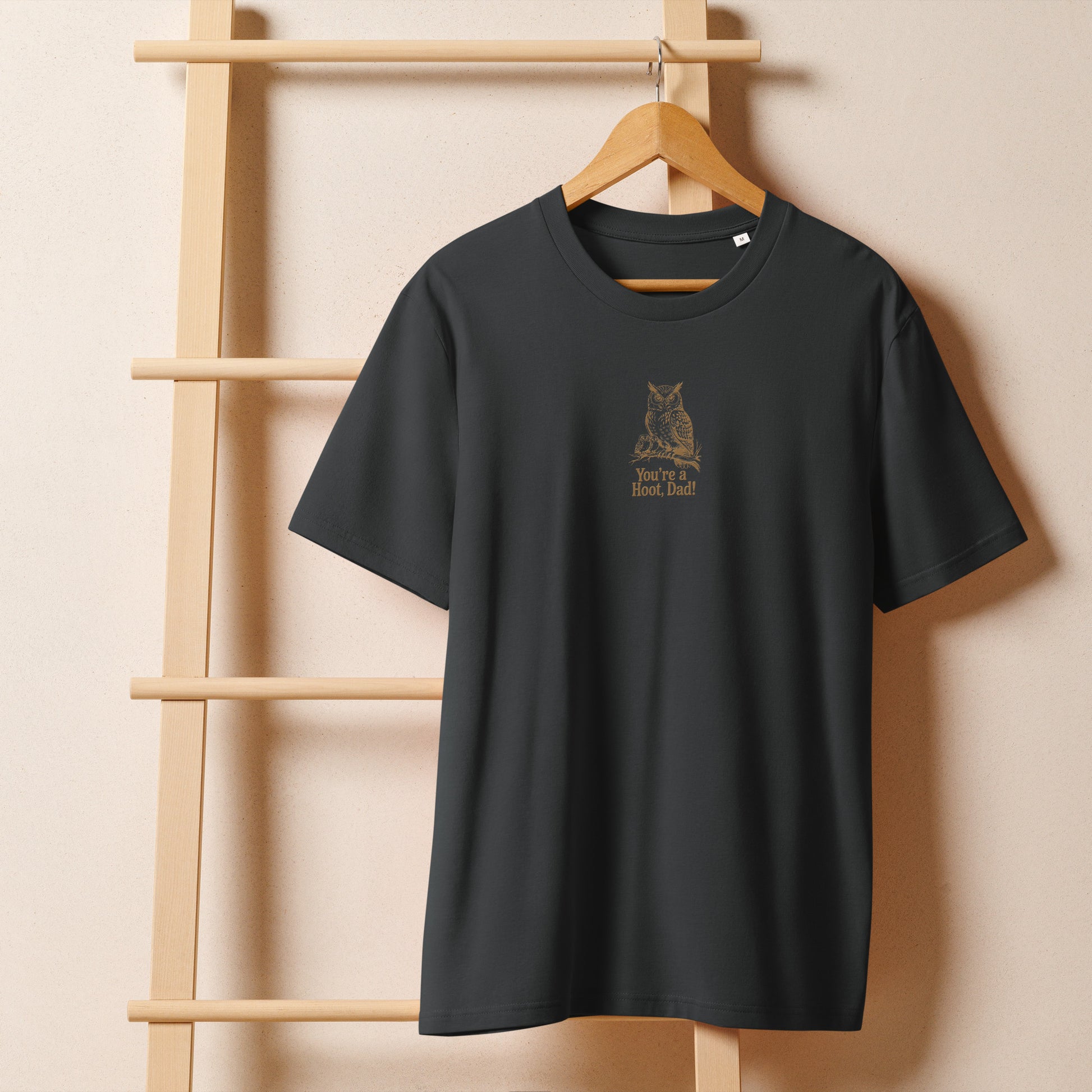 Unisex Organic Ribbed Neck T-Shirt | Owl-Themed Sustainable Eco Fashion for Ethical Nature Lovers USA Dudeily