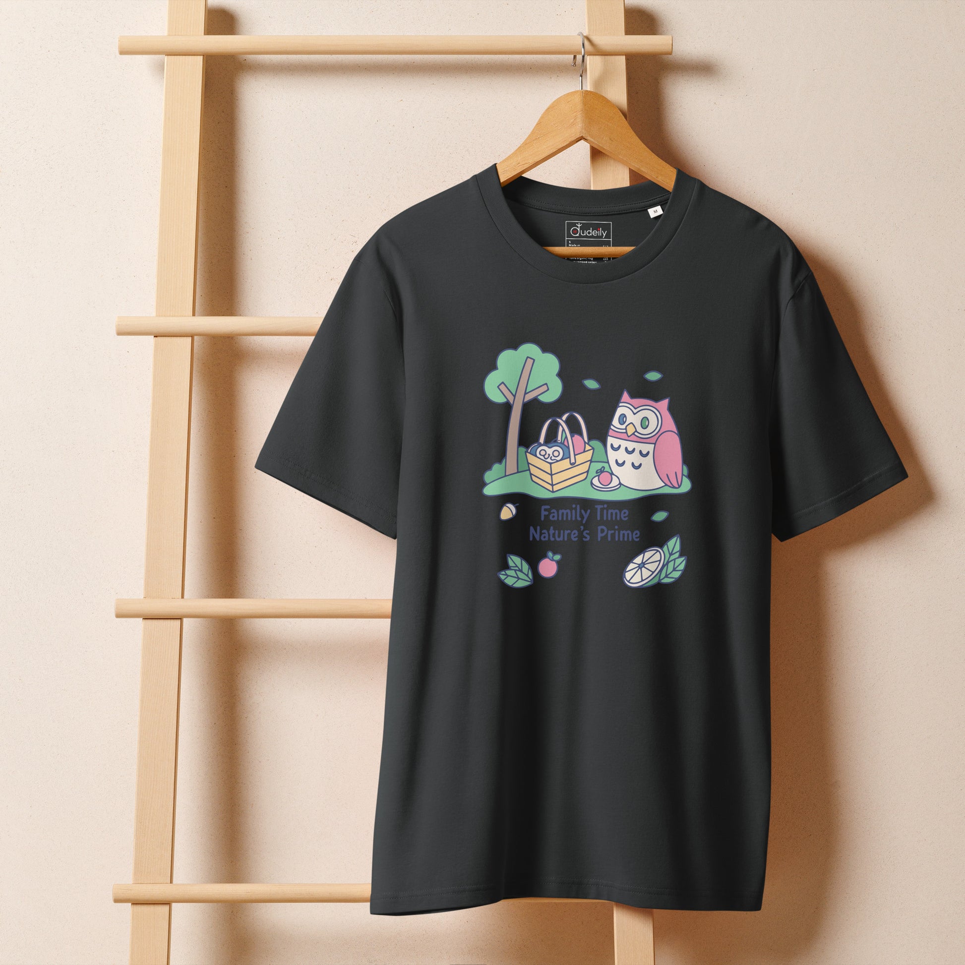 Unisex Organic Ribbed Neck T-Shirt – OwlThread Sustainable Fashion Pick for Family Day Dudeily