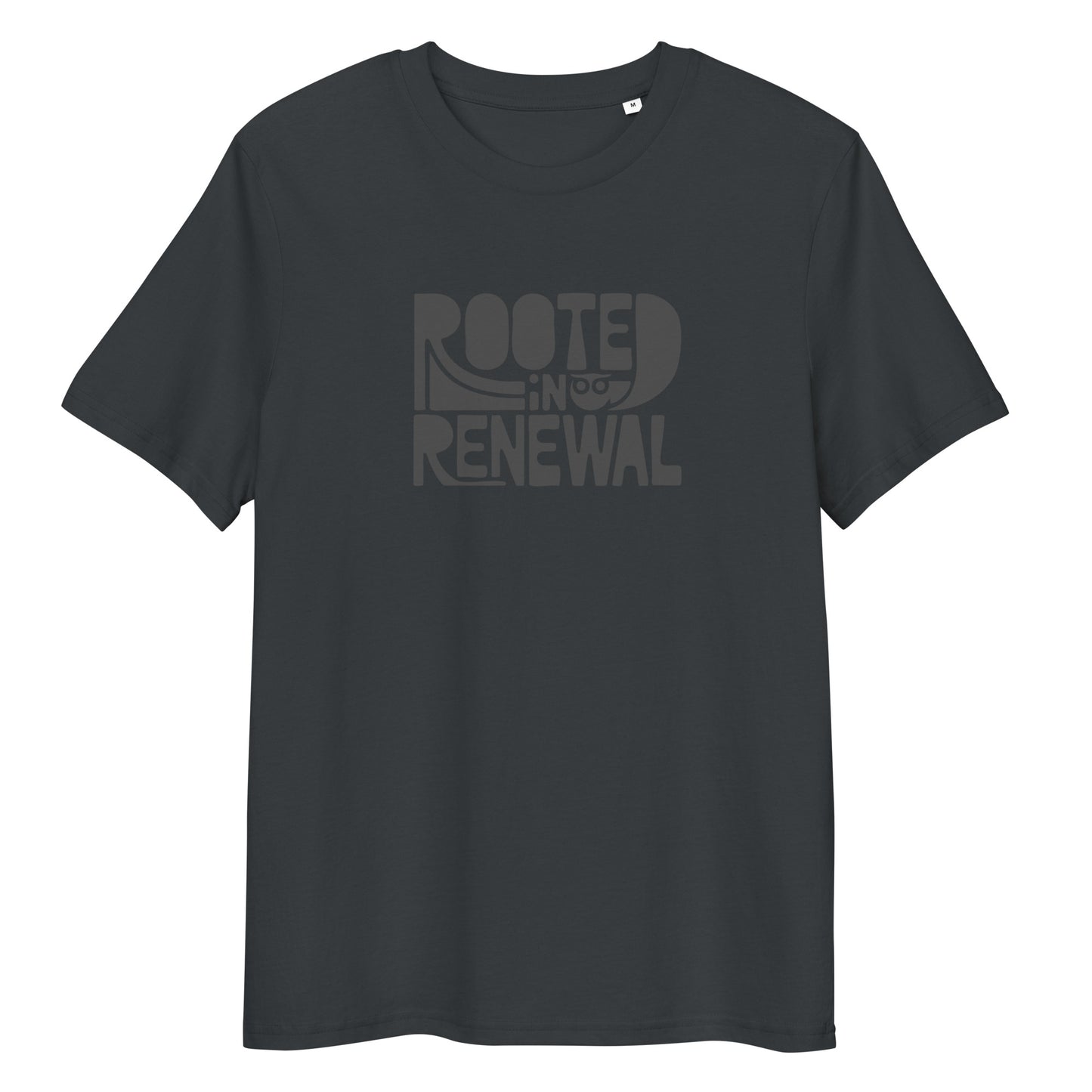 Unisex Essential Organic Hoodie "Rooted In Renewal" – Owl Print Sustainable Fashion India Ink Grey Dudeily