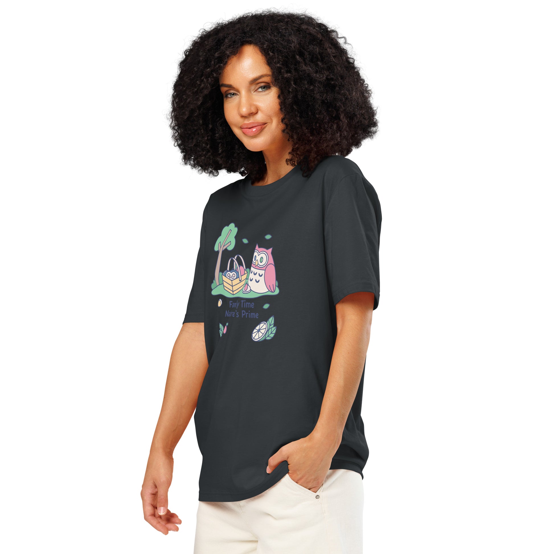 Unisex Organic Ribbed Neck T-Shirt – OwlThread Sustainable Fashion Pick for Family Day Dudeily