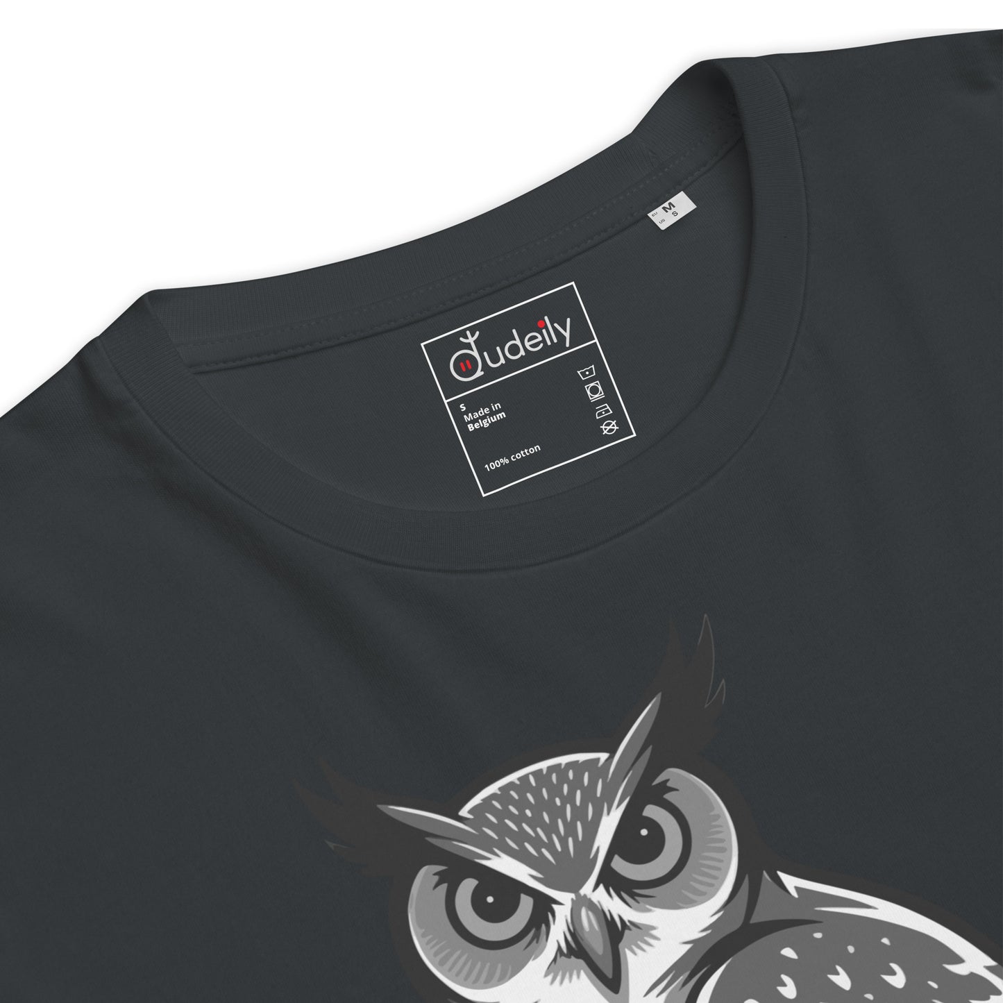 Unisex Organic Ribbed Neck T-Shirt – Owl-Themed Sustainable Fashion for Father’s Day | Dudeily Dudeily
