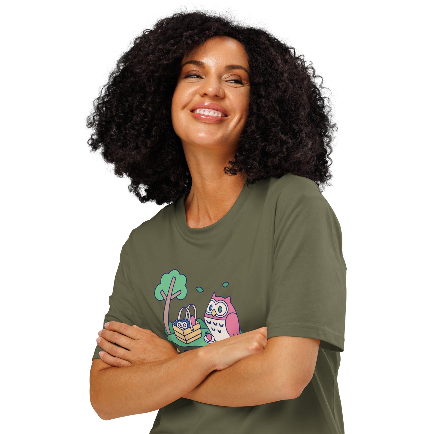 Unisex Organic Ribbed Neck T-Shirt – OwlThread Sustainable Fashion Pick for Family Day Dudeily