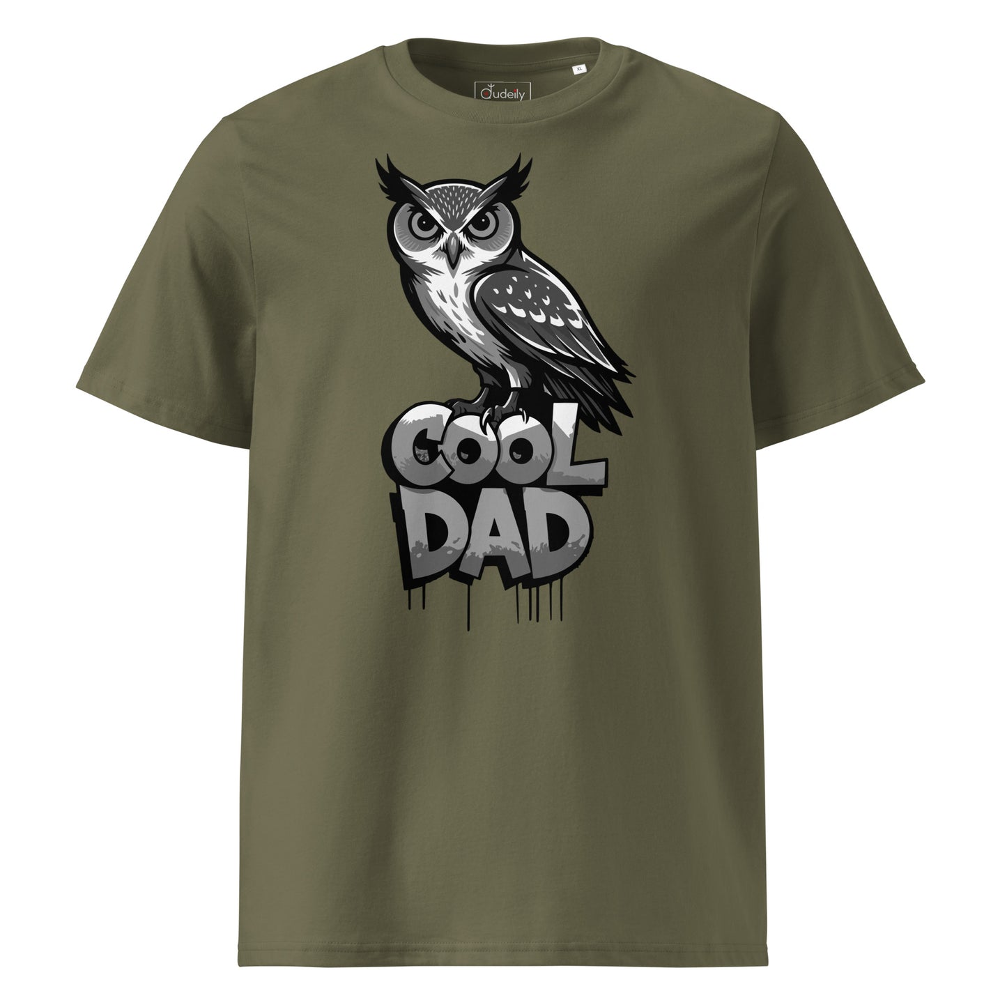 Unisex Organic Ribbed Neck T-Shirt – Owl-Themed Sustainable Fashion for Father’s Day | Dudeily Dudeily