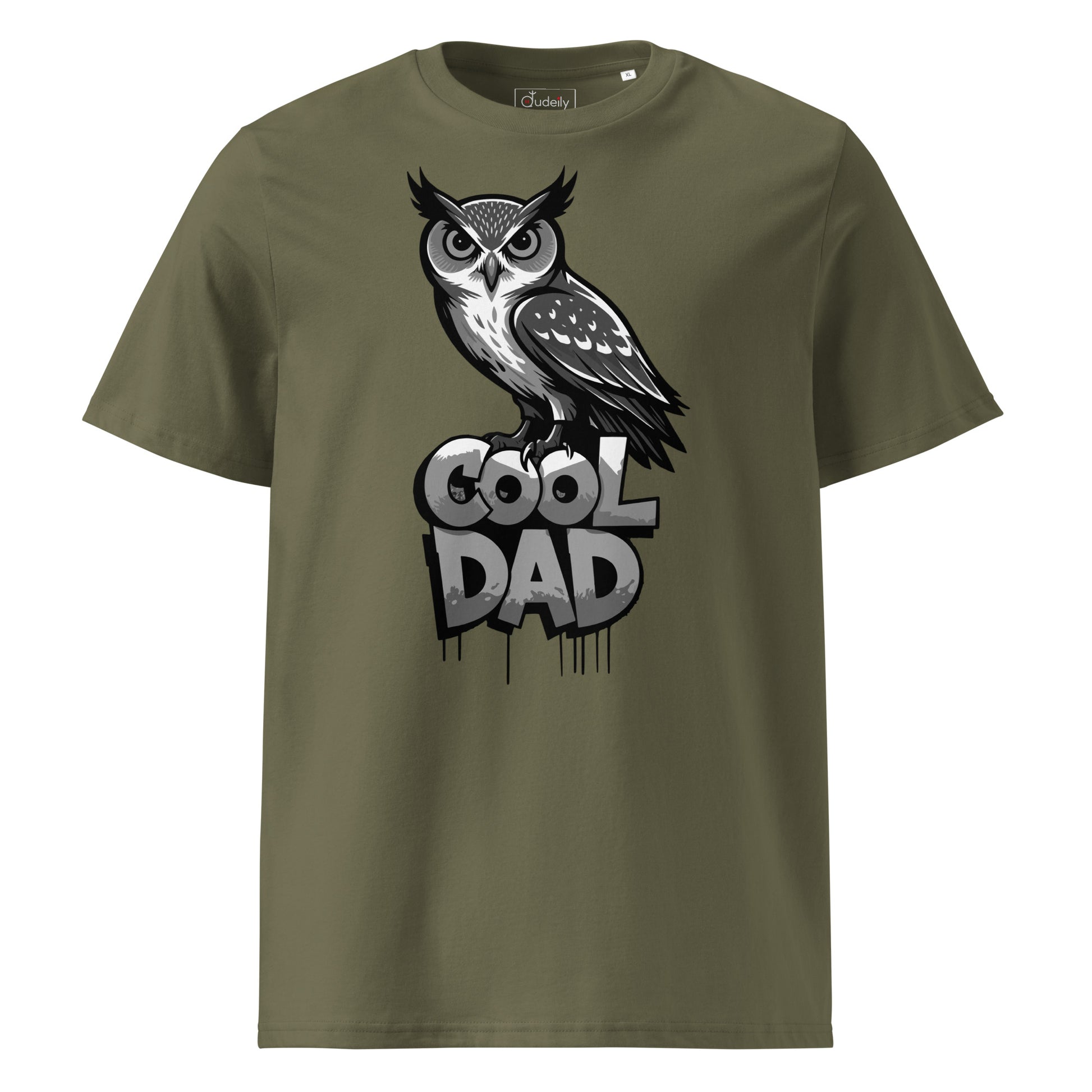 Unisex Organic Ribbed Neck T-Shirt – Owl-Themed Sustainable Fashion for Father’s Day | Dudeily Dudeily