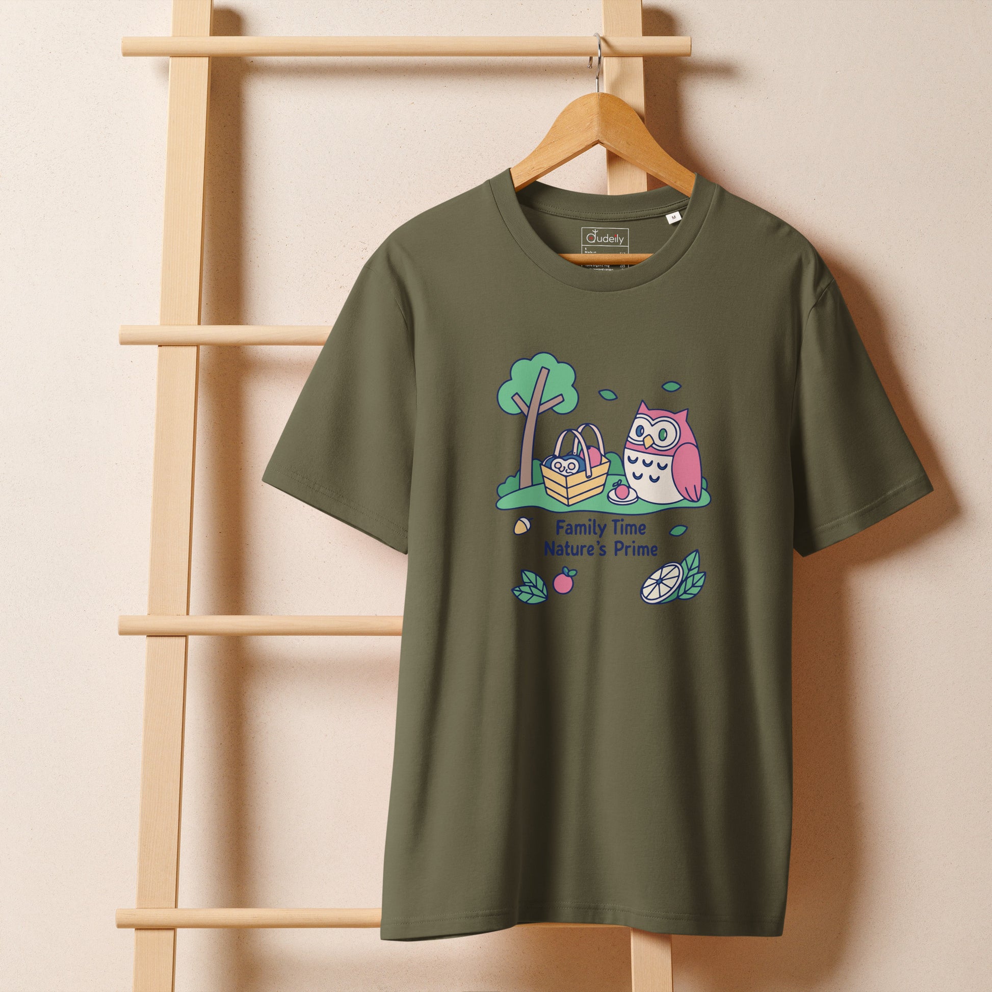 Unisex Organic Ribbed Neck T-Shirt – OwlThread Sustainable Fashion Pick for Family Day Dudeily