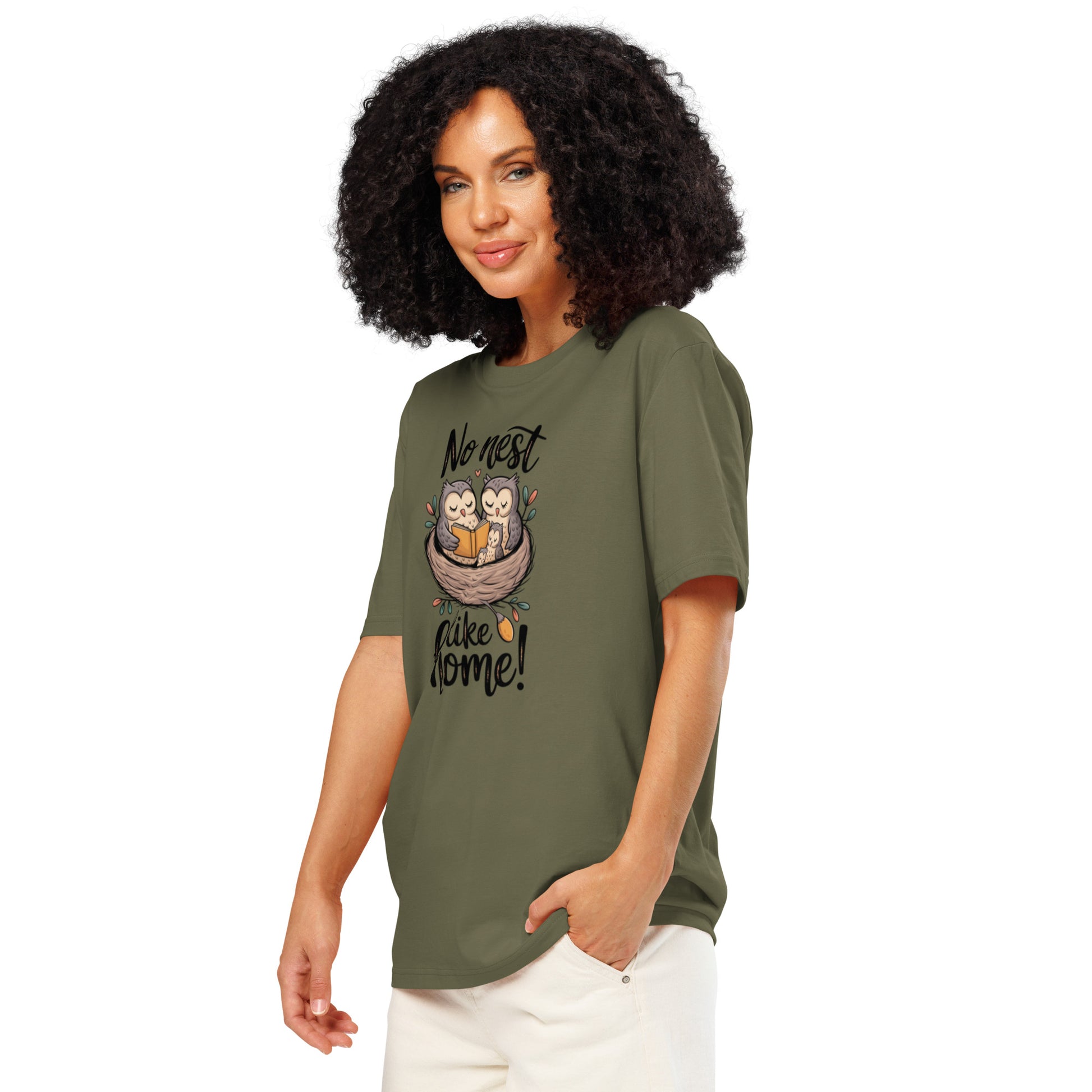 Unisex Organic Ribbed Neck T-Shirt – OwlThread Sustainable Fashion Tee for Family Day Style Dudeily