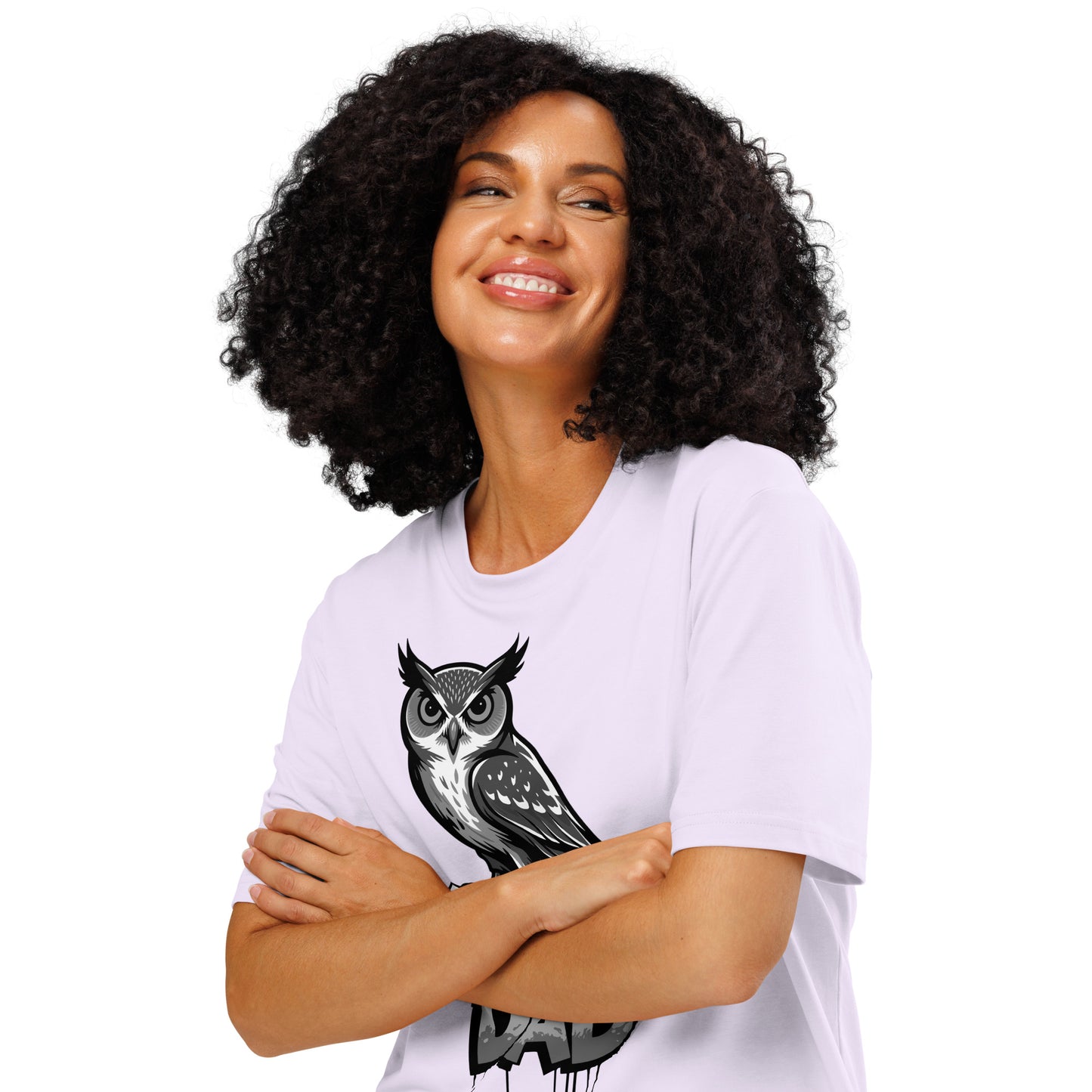 Unisex Organic Ribbed Neck T-Shirt – Owl-Themed Sustainable Fashion for Father’s Day | Dudeily Dudeily