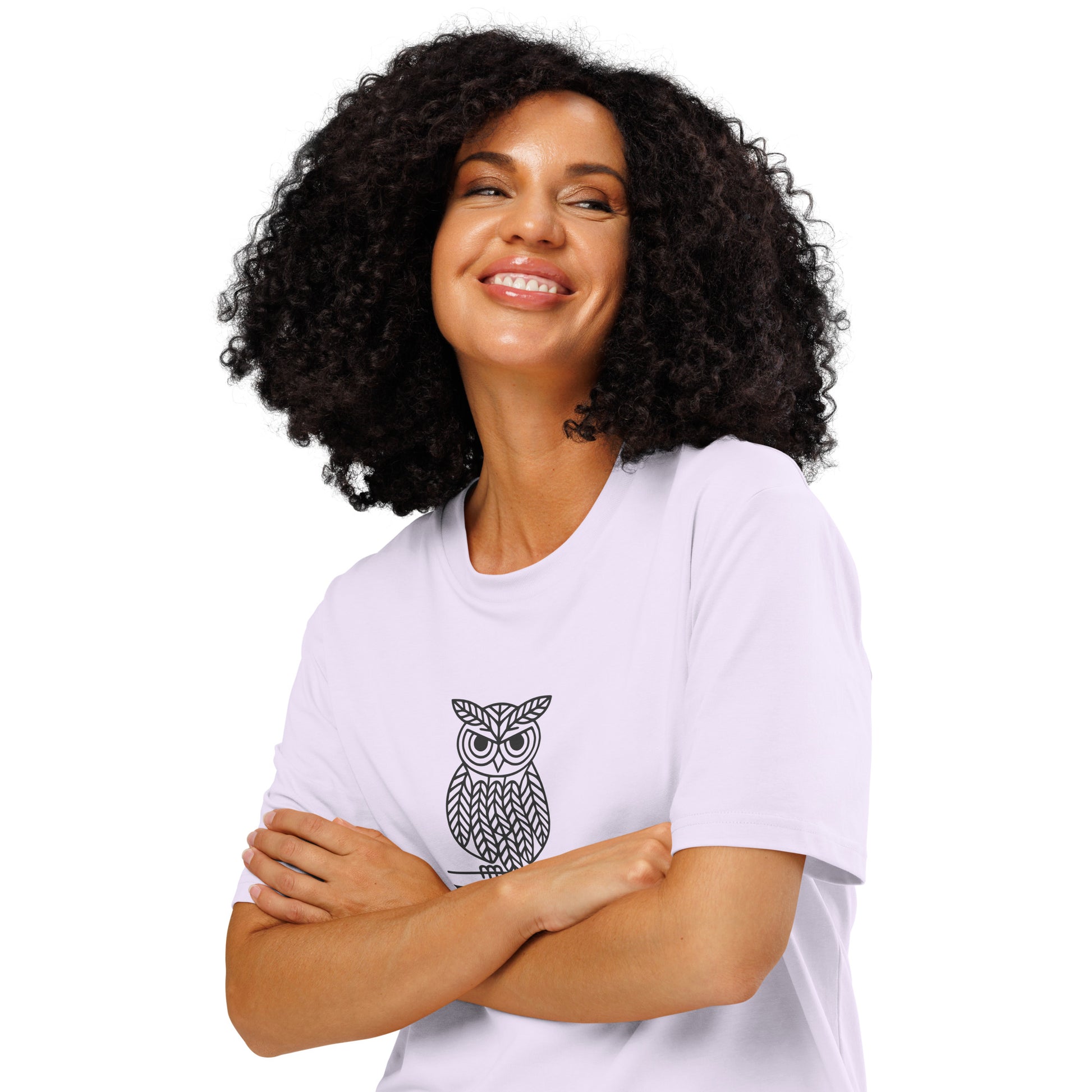 Unisex Organic Ribbed Neck T-Shirt: 'Ethics in Every Feather' | Sustainable Owl Fashion USA Dudeily