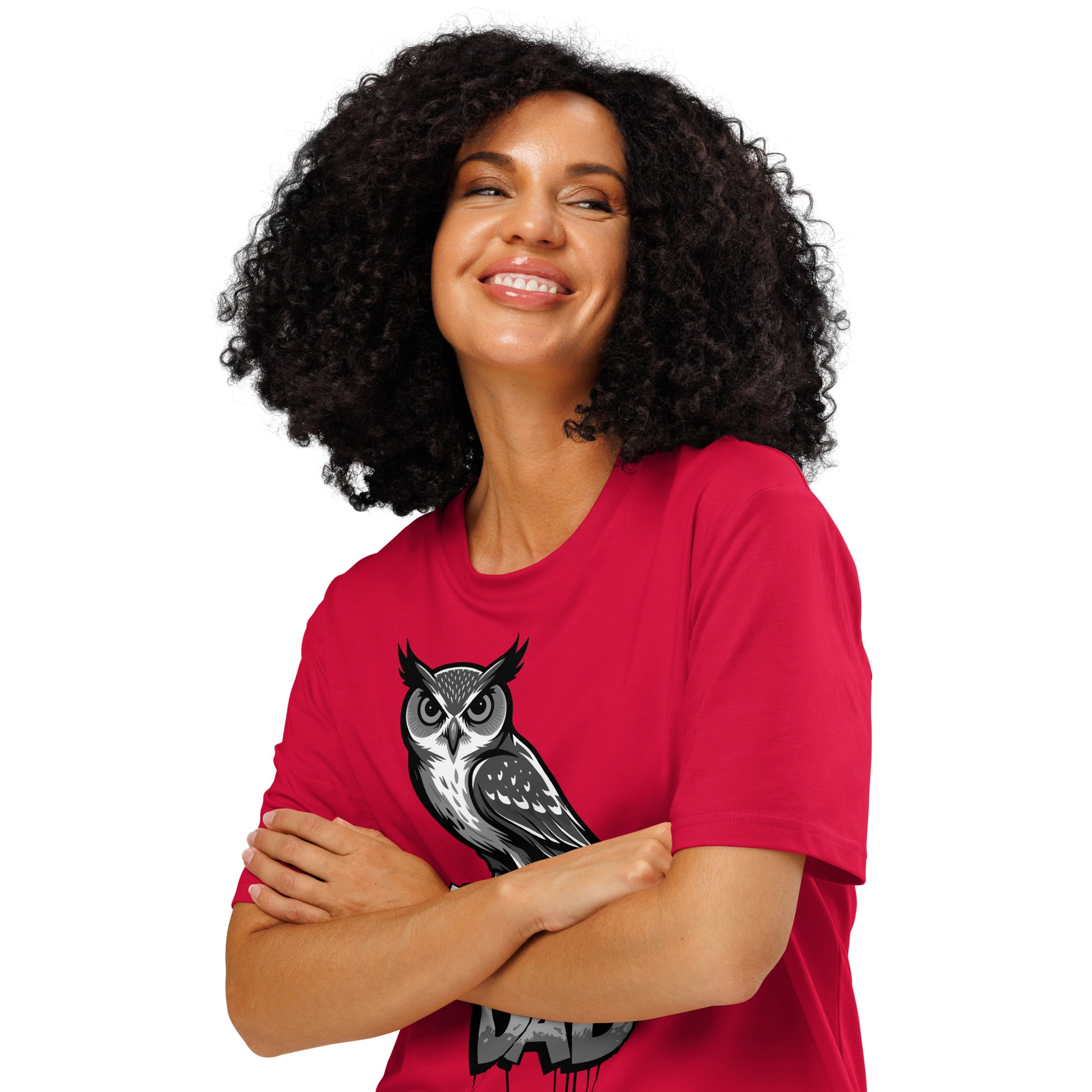 Unisex Organic Ribbed Neck T-Shirt – Owl-Themed Sustainable Fashion for Father’s Day | Dudeily Dudeily