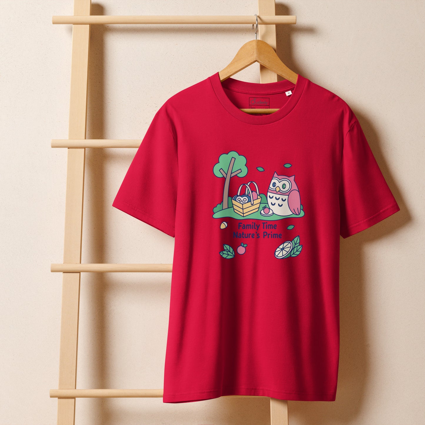 Unisex Organic Ribbed Neck T-Shirt – OwlThread Sustainable Fashion Pick for Family Day Dudeily