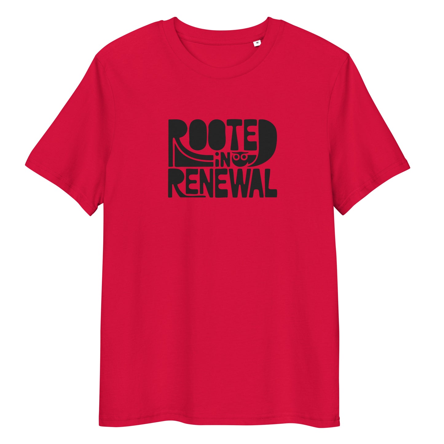 Unisex Essential Organic Hoodie "Rooted In Renewal" – Owl Print Sustainable Fashion Red Dudeily
