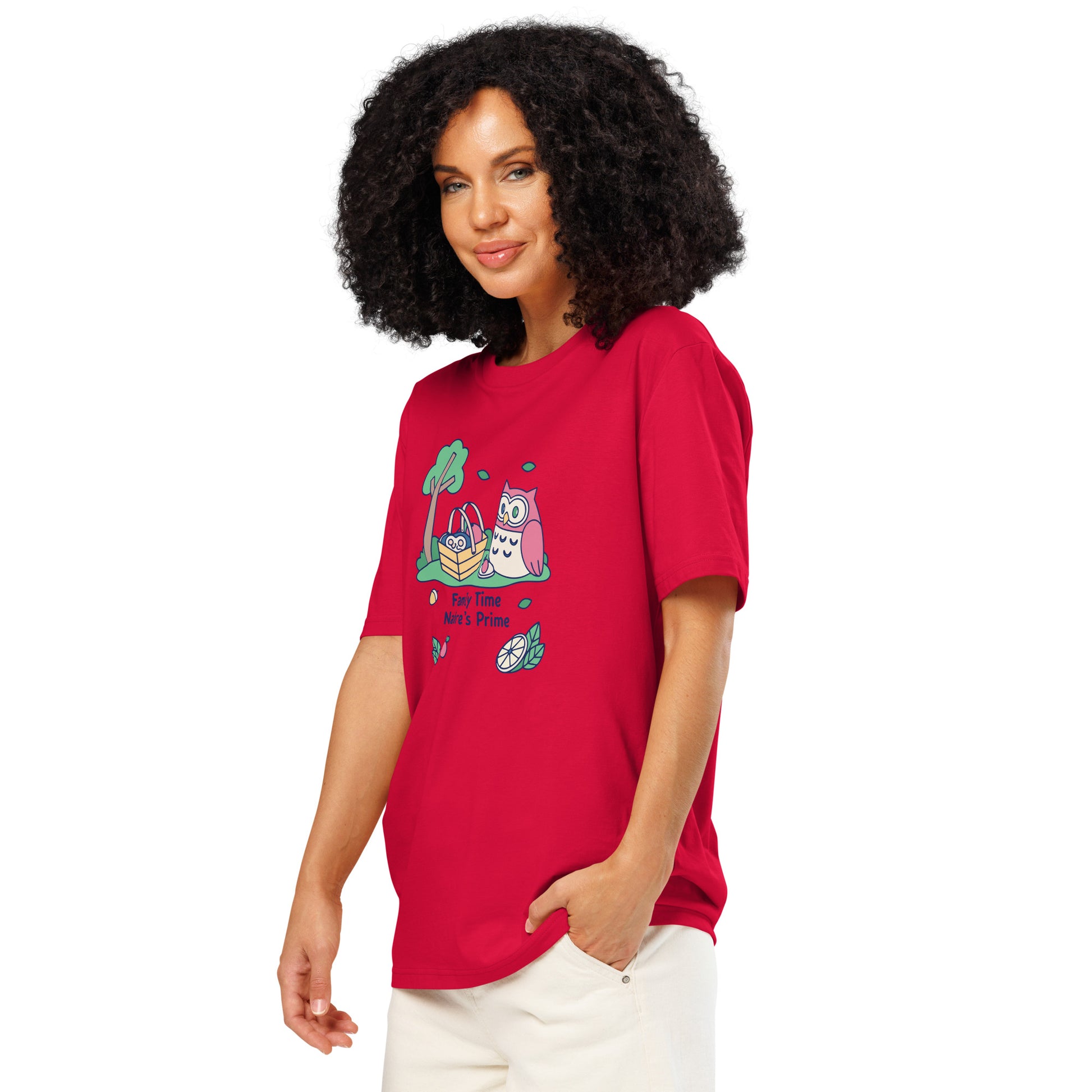 Unisex Organic Ribbed Neck T-Shirt – OwlThread Sustainable Fashion Pick for Family Day Dudeily