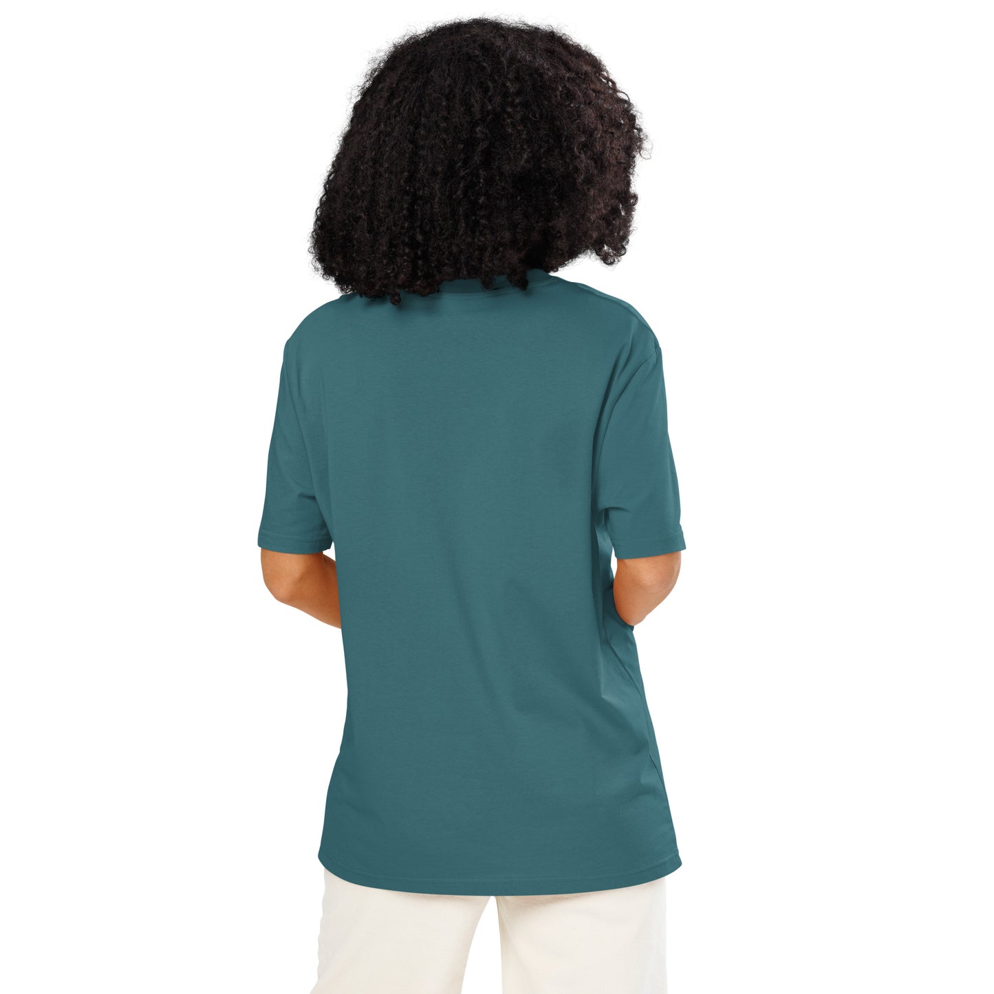 Eco-Friendly Owl Clothing Embroidered Unisex Organic Ribbed Neck T-Shirt "Hope Has Feathers" Dudeily