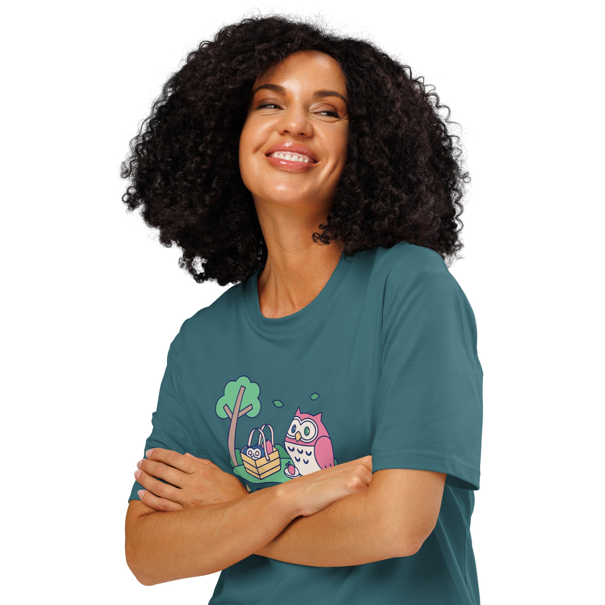 Unisex Organic Ribbed Neck T-Shirt – OwlThread Sustainable Fashion Pick for Family Day Dudeily