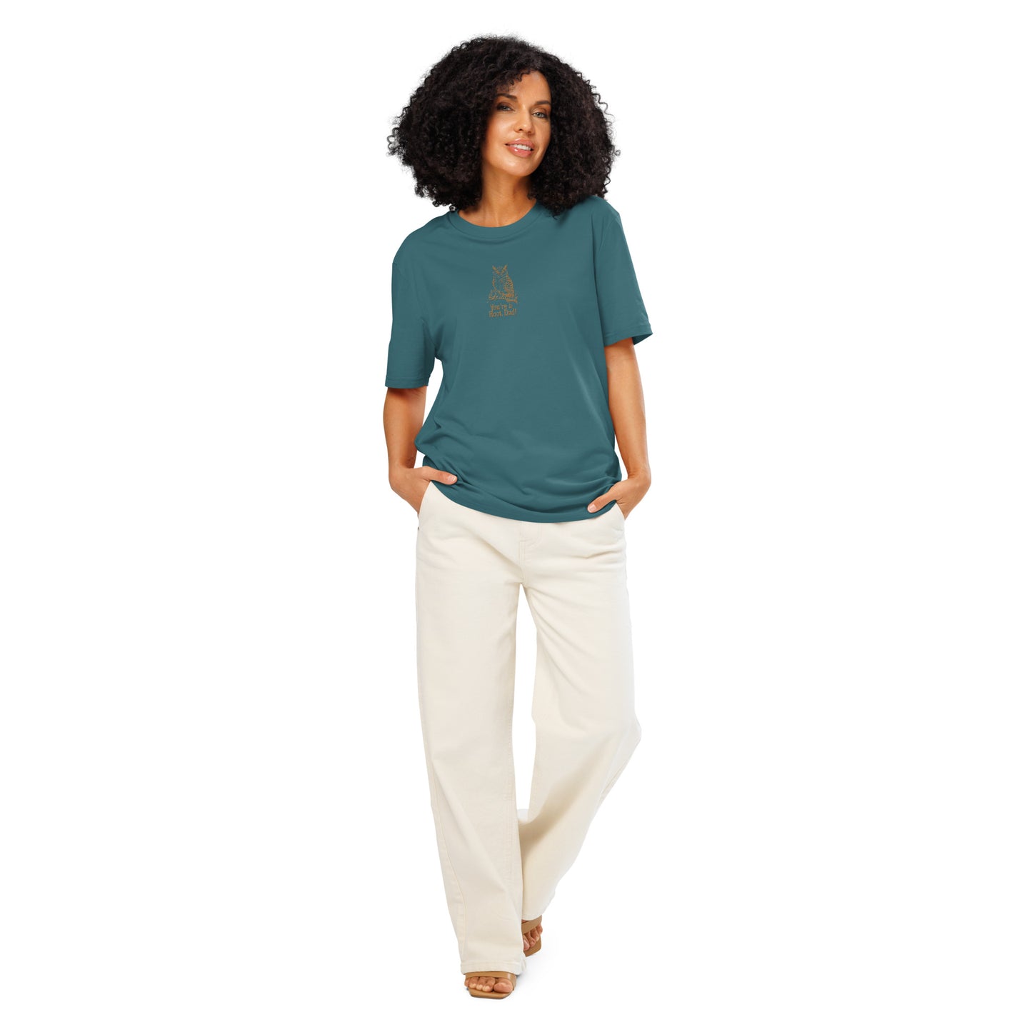 Unisex Organic Ribbed Neck T-Shirt | Owl-Themed Sustainable Eco Fashion for Conscious Shoppers Stargazer Dudeily