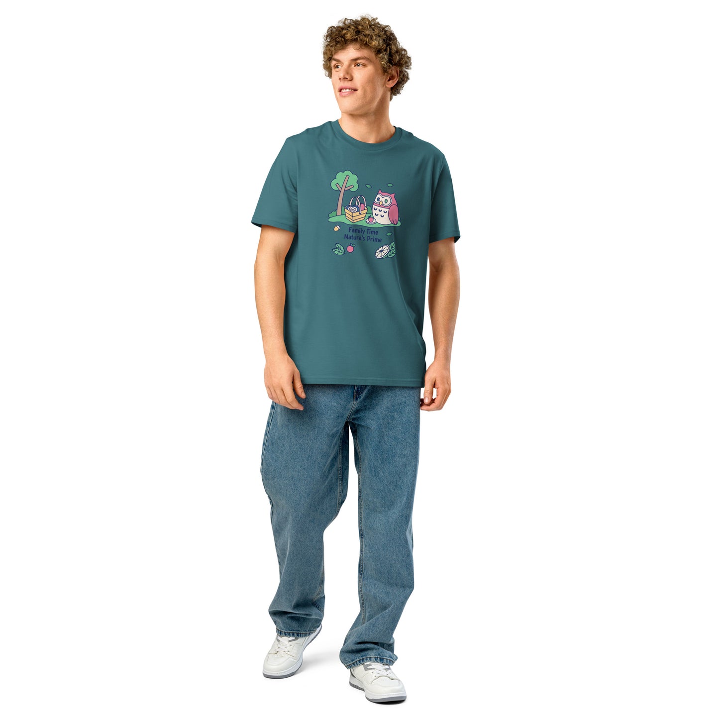 Unisex Organic Ribbed Neck T-Shirt – OwlThread Sustainable Fashion Pick for Family Day Dudeily